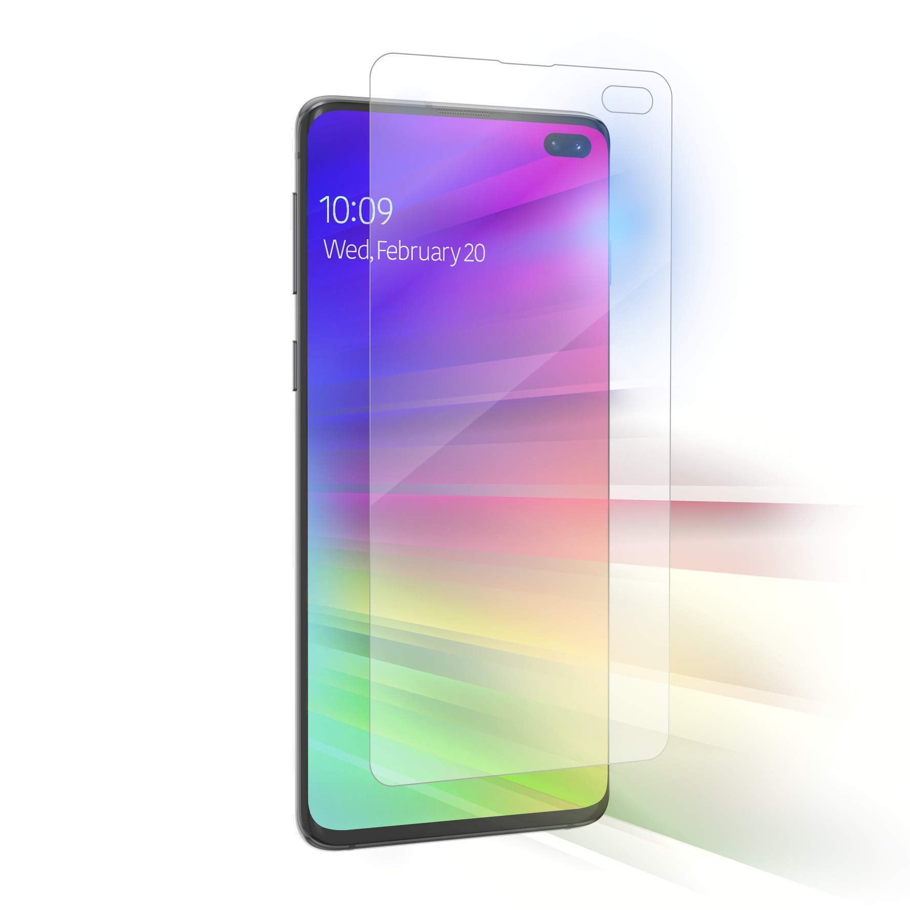 Zagg Invisibleshield Ultra Visionguard   Protect Your Eyes And Your Phone   For Samsung Galaxy S10+   Case Friendly Screen Prote