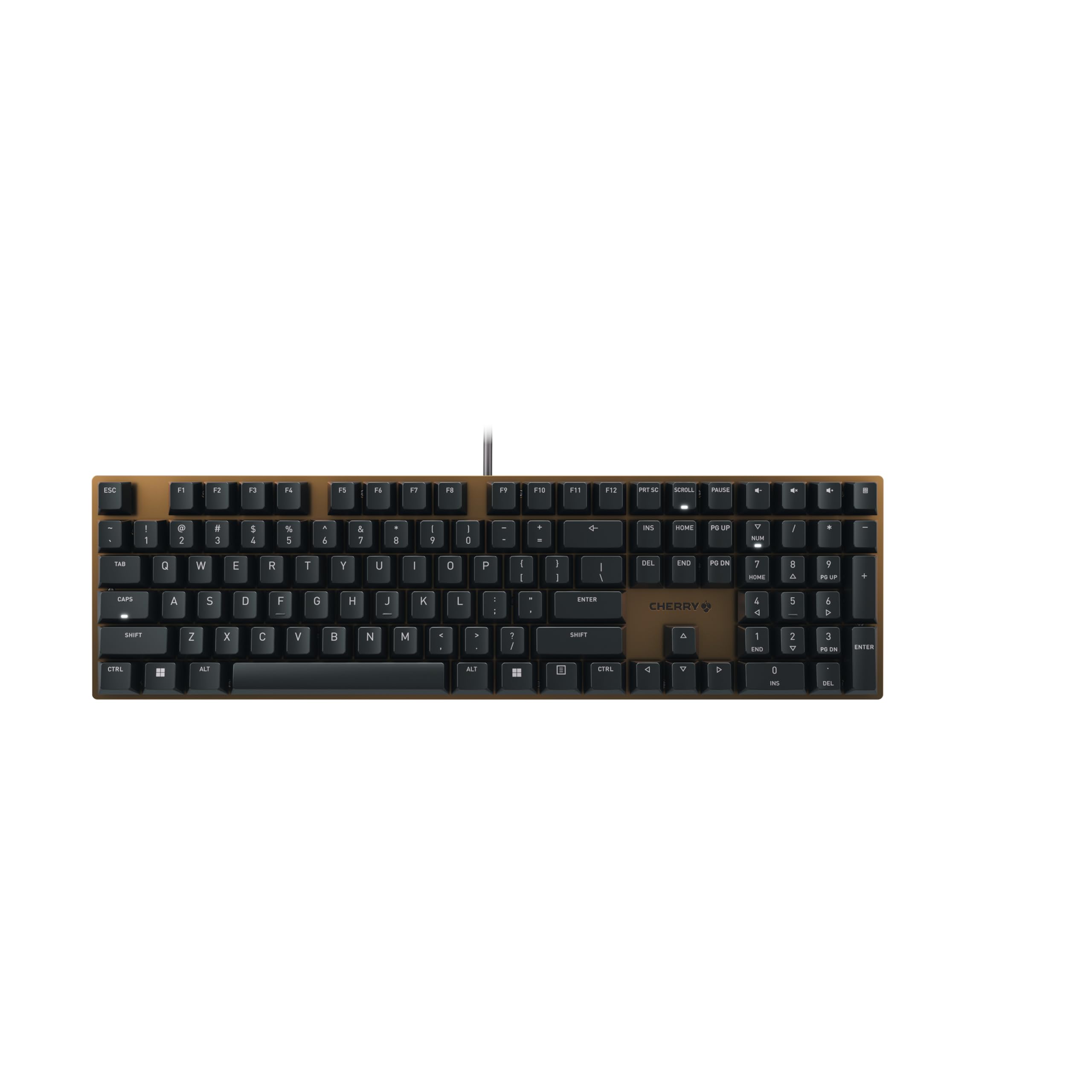 Cherry Kc 200 Mx Mechanical Office Keyboard With New Mx2A Switches. Modern Design With Metal Plate Frame. (Bronze W/Mx2A Silent
