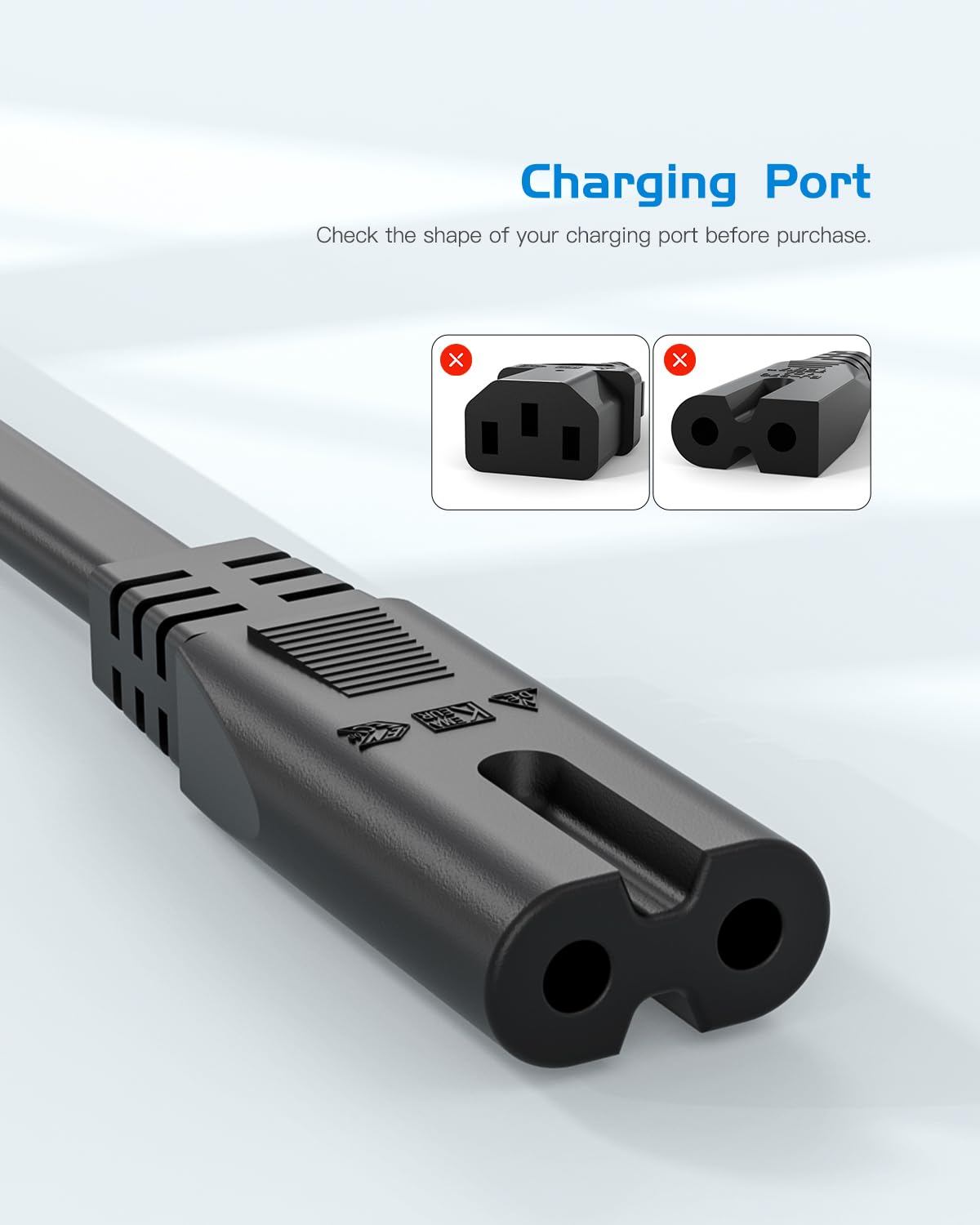 6Ft Printer Power Cord Cable Fit For Hp Officejet Pro/Envy/Deskjet Series Printers Replacement   (Etl Listed Cable)