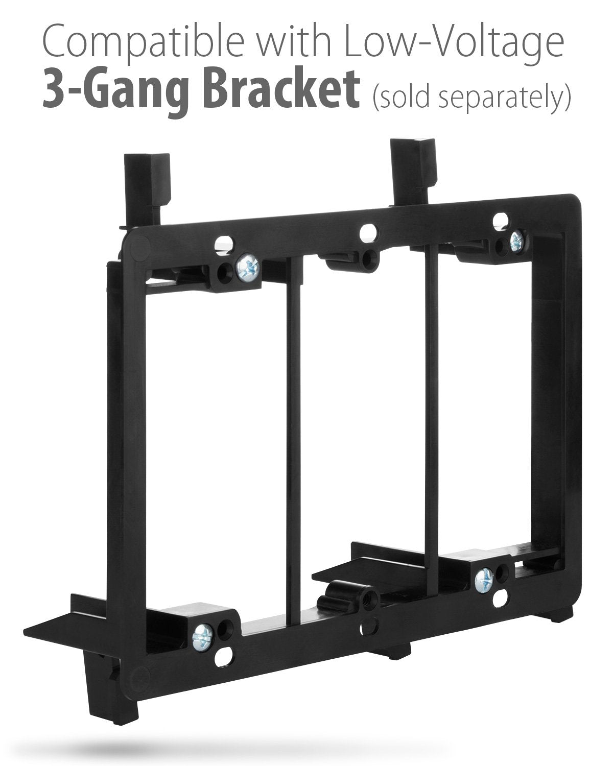 Fosmon 3 Gang Wall Plate, (3-Gang 7.2 Surround Sound Distribution) Home Theater Copper Banana Binding Post Coupler Type Wall Pla