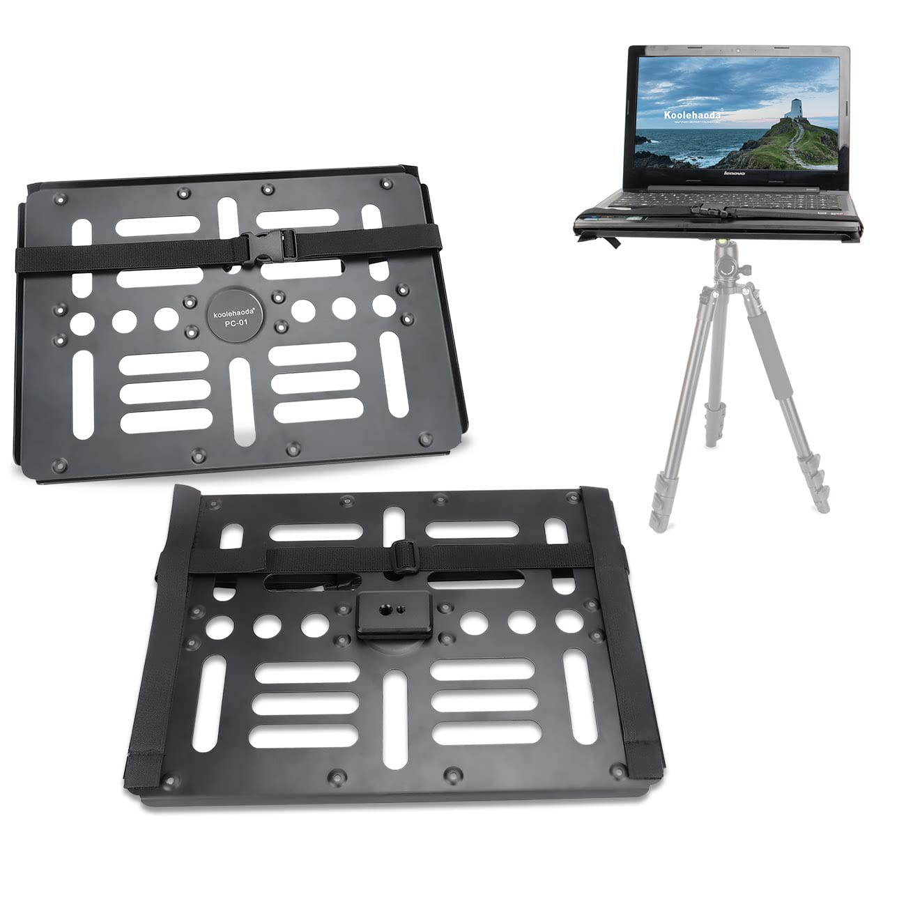 koolehaoda Laptop Projector Tray Holder for Tripod Stand Mount 15.4 x 11