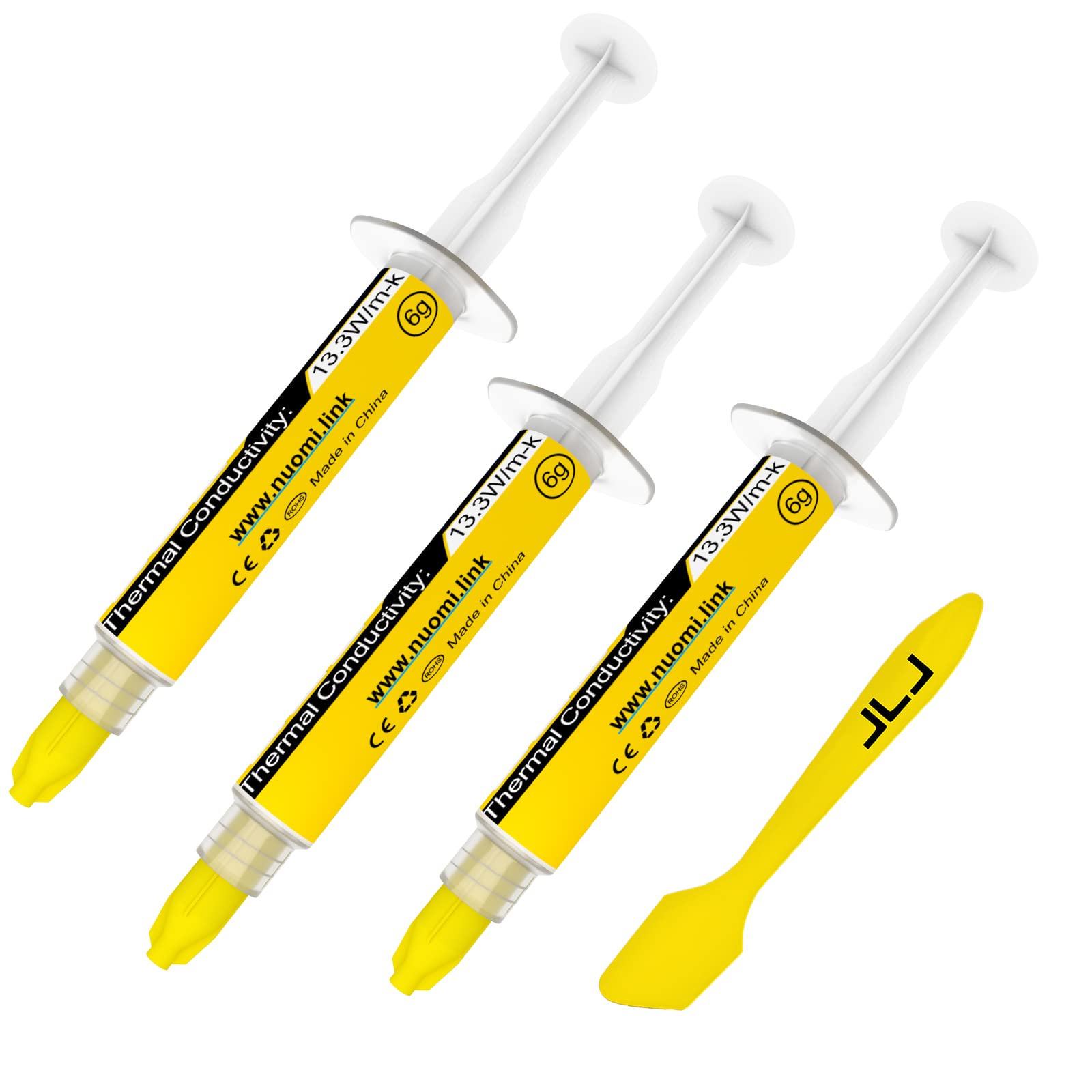 JLJ Thermal Paste, 18g CPU Paste Thermal Compound Paste Heatsink for IC/Processor/CPU/All Coolers, Carbon Based High Performance