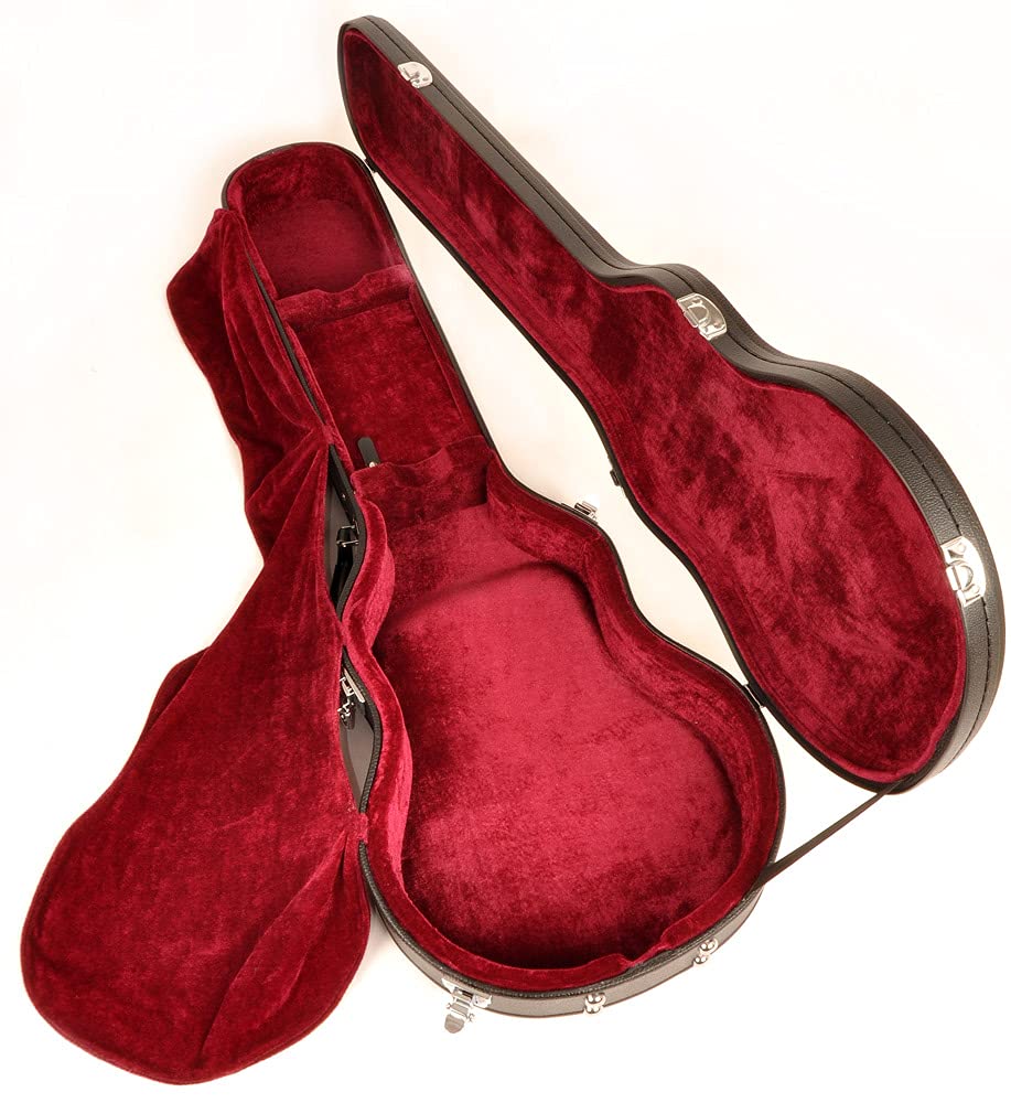 Douglas Egc-400Lp Black/Burgundy Premium Case For Gibson & Epiphone Les Paul Guitar