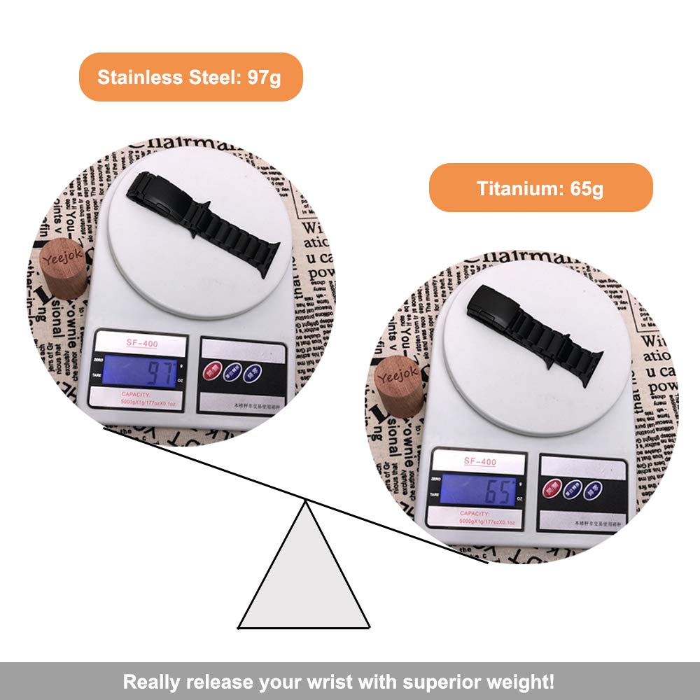 Yeejok Compatible For Apple Watch Ultra 2 Bands 49Mm Titanium Metal For Men Women, Compatible For Apple Watch10 Band 46Mm, Compa