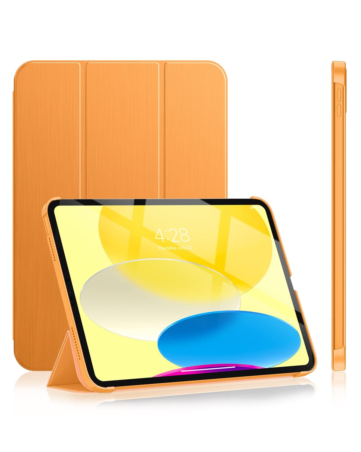 Soke Case For Ipad 11Th Generation (A16) 11 Inch 2025 & 10Th Gen 10.9 Inch 2022   [ Auto Wake/Sleep + Slim Trifold Stand], Protective Hard Pc Back Cover For Apple Ipad 11/10   Citrus
