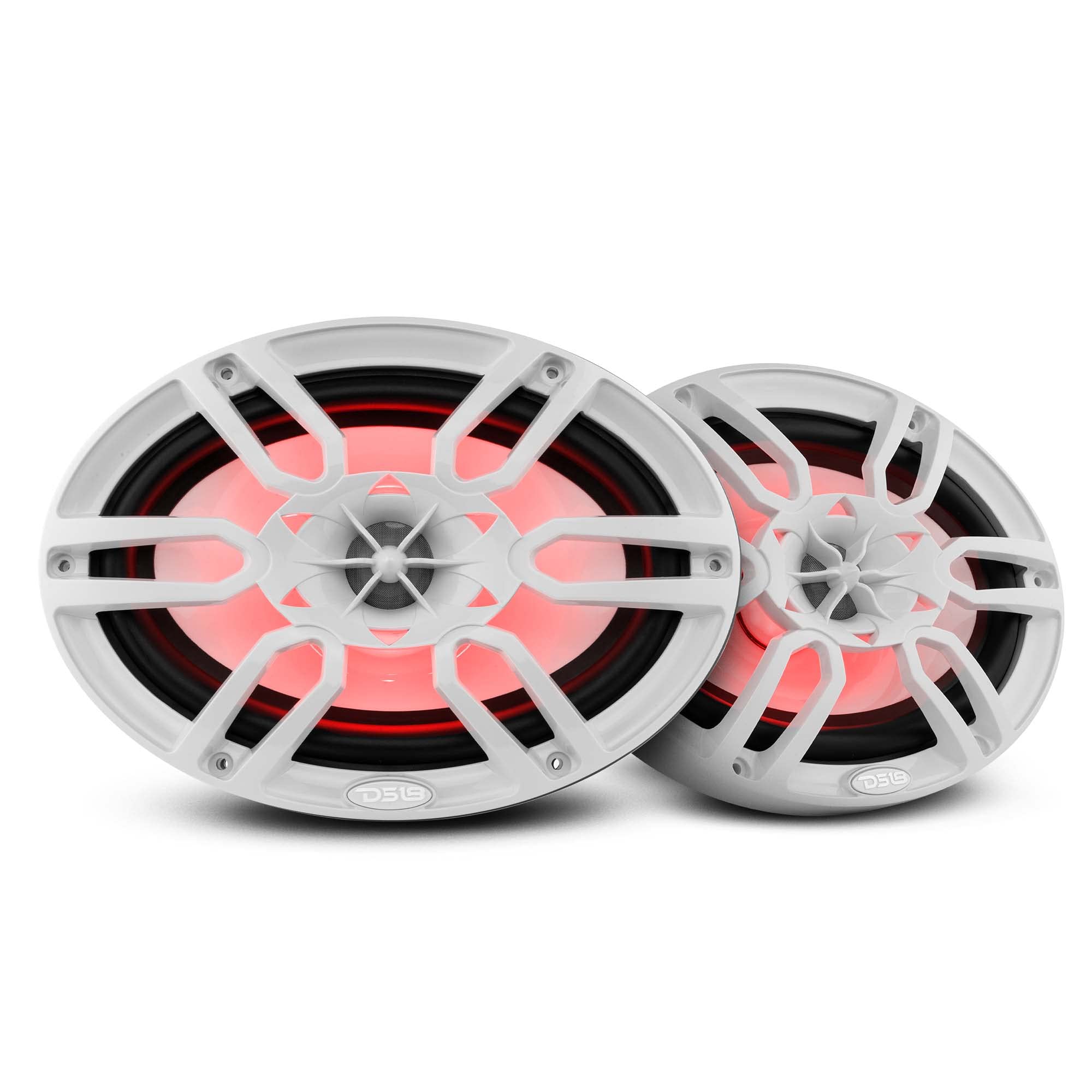DS18 Hydro NXL69  High End Coaxial Speaker Pair  2Way Marine Speaker with Integrated RGB Lights  375 Watt Car Audio System 