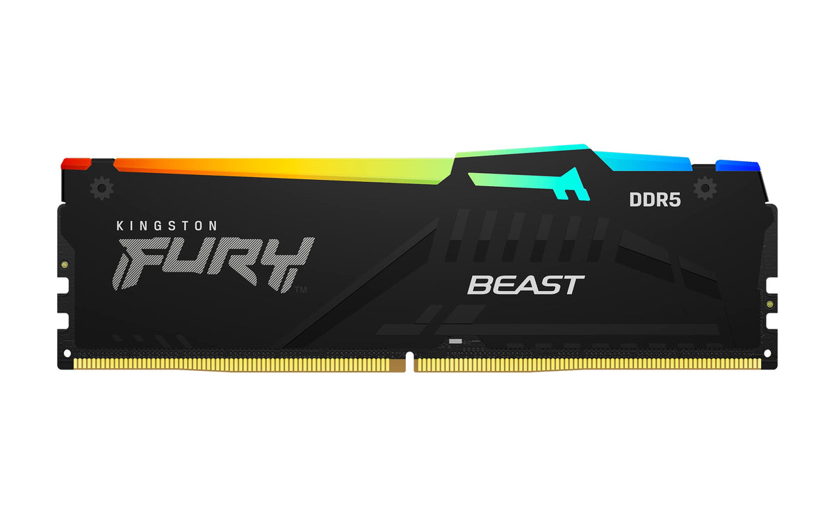Kingston Fury Beast Black Rgb Xmp 32Gb 6800Mt/S Ddr5 Cl34 Dimm Desktop Gaming Memory Kit Of 2   Kf568C34Bbak2 32