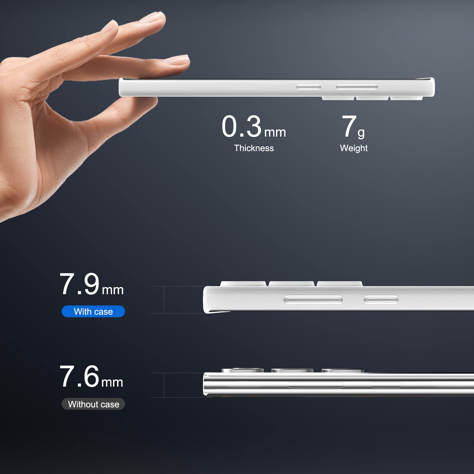 Memumi Ultra Slim For Samsung Galaxy S23 Ultra Case, Super Light 0.3Mm Matte Hard Back Cover For Galaxy S23 Ultra Thin Phone Cas