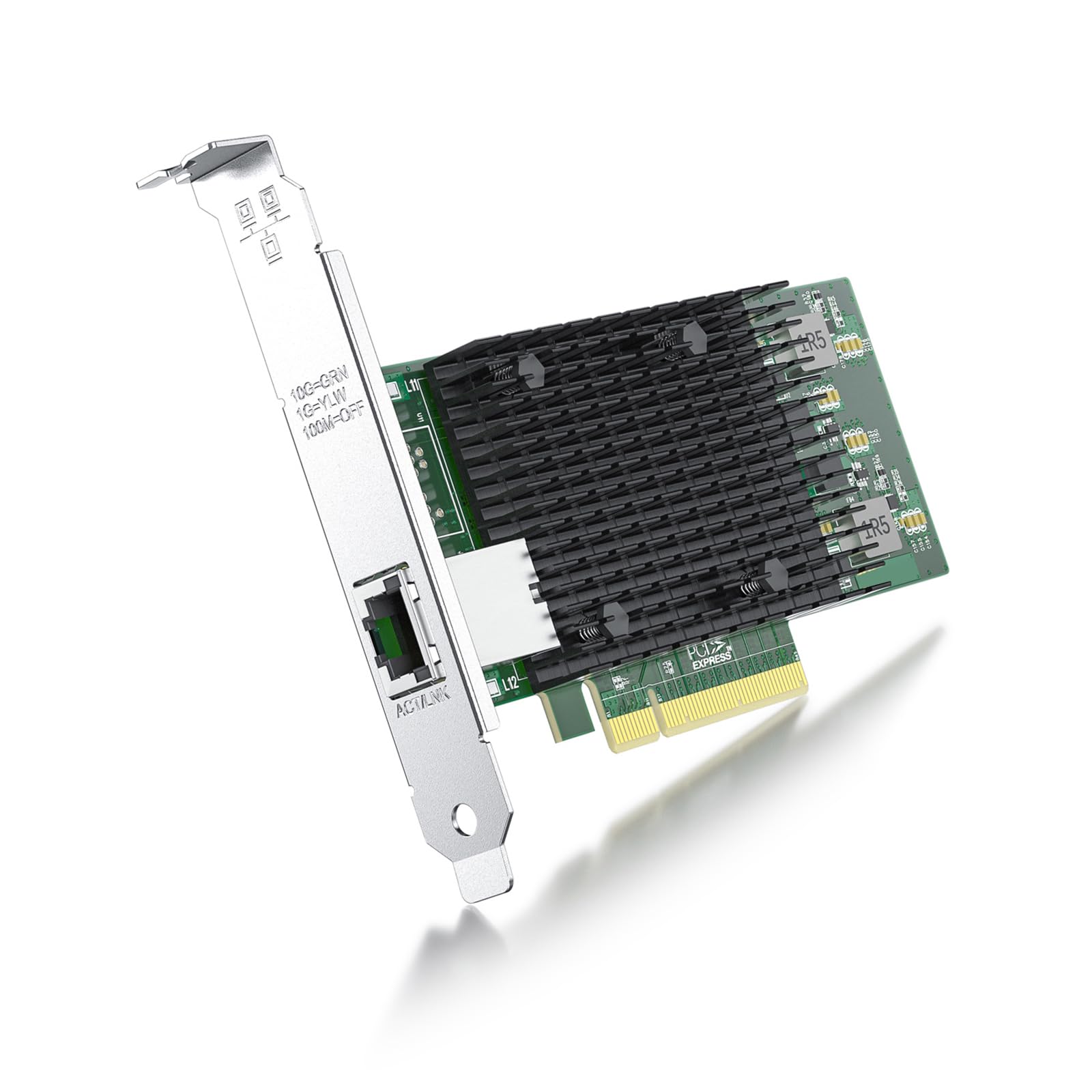 10Gb Pci E Network Card Nic Compatible For Intel X540 T1, Single Rj45 Copper Port, With Intel X540 Bt1 Controller, Pci E 2.1 X8,