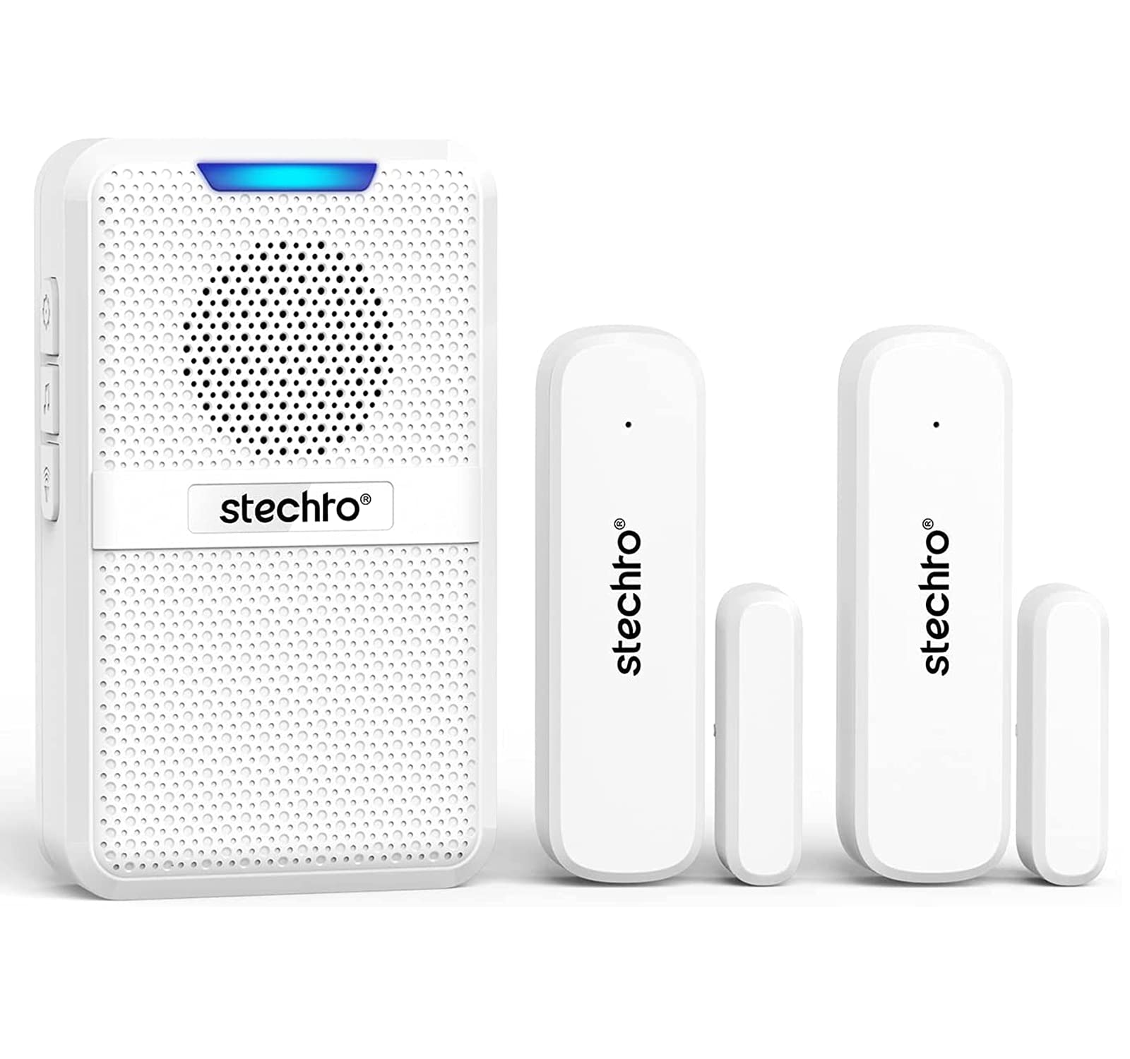 Door Chime, Wireless 600Ft Range 5 Levels Adjustable Volume Magnetic Door Open Contact Sensor With 62 Chimes Mute Mode Door Bell