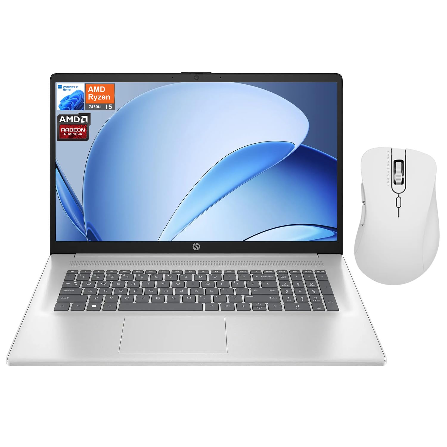 Hp 17.3'' Fhd Laptop, Amd Ryzen 5 7430U, 32Gb Ram, 512Gb Pcie Ssd, Numeric Keypad, Webcam, Hdmi, Wi-Fi 6, Bluetooth, Windows 11 