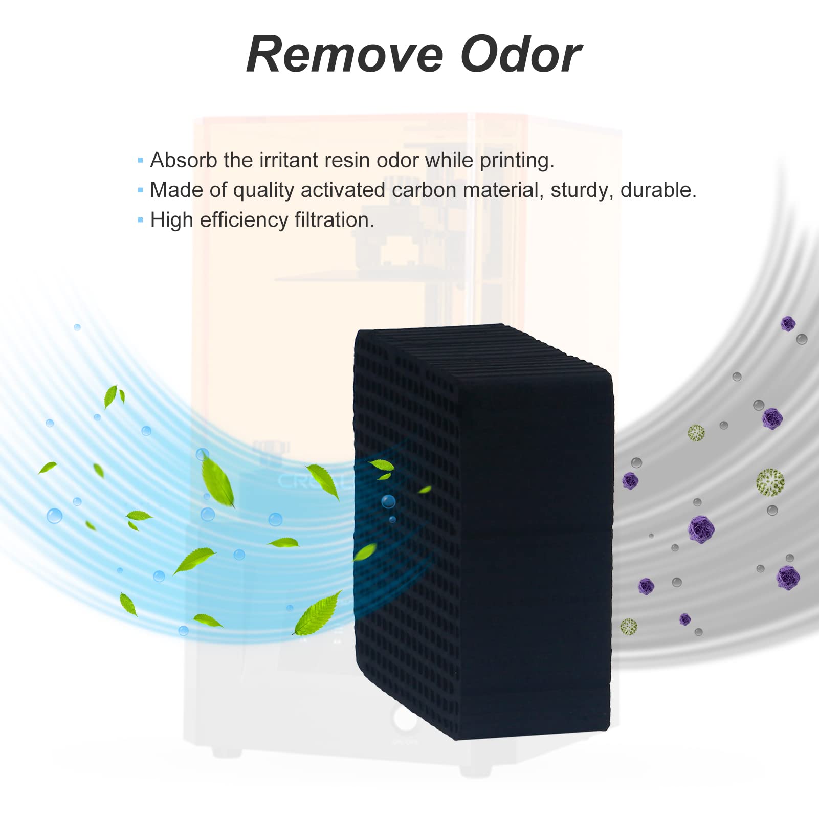 Enomaker Resin Air Filter Fan Machine With Activated Carbon Block Replacement For Anycubic Elegoo Creality Lcd Dlp Msla 3D Print