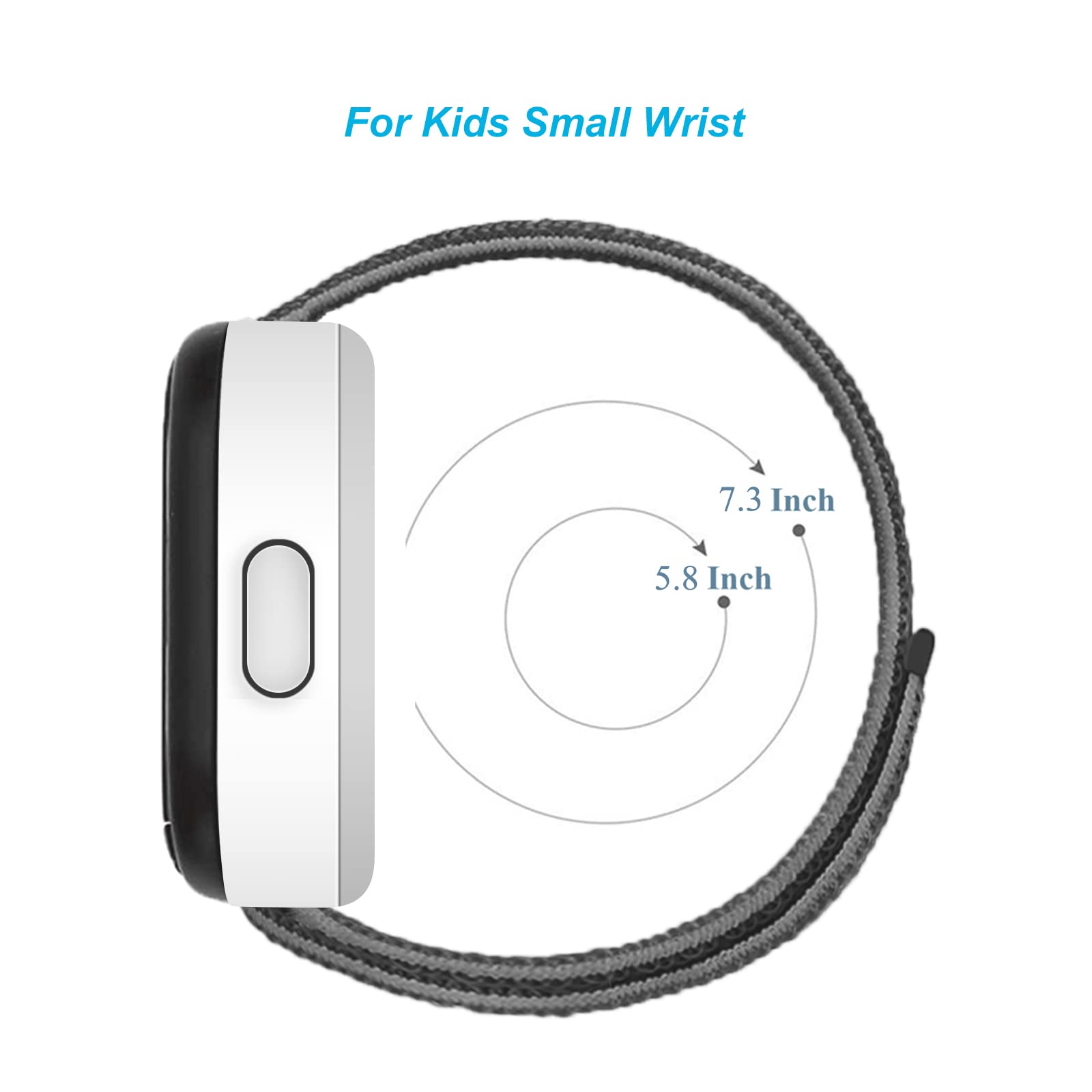 Newjourney 2 Pack Nylon Bands For Syncup Watch Band, Breathable Hook&Loop Bands Replacement Compatible With T Mobile Syncup Kids