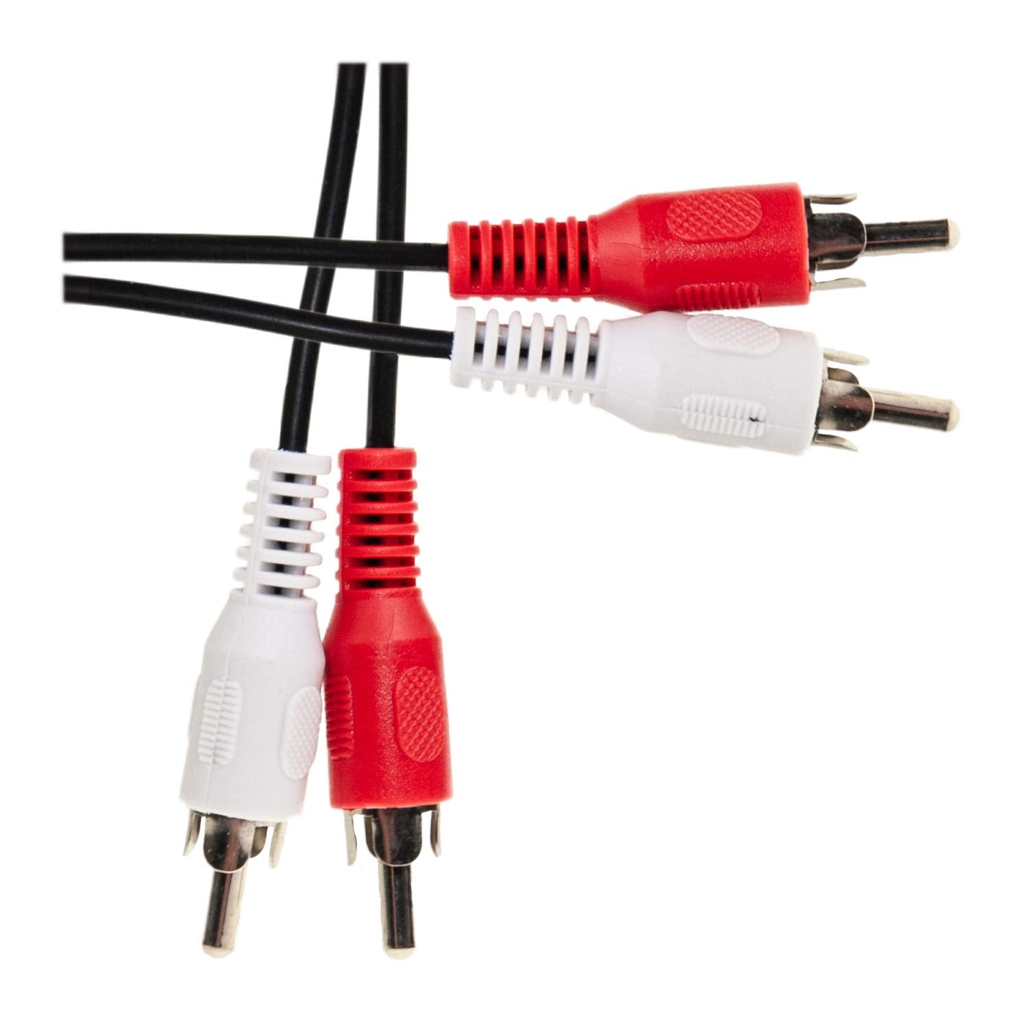 CableWholesale RCA Stereo Audio Cable, 2 RCA Male to Male Audio/Video Cable, 2 Channel (Left and Right) 26AWG, 6 feet, Black