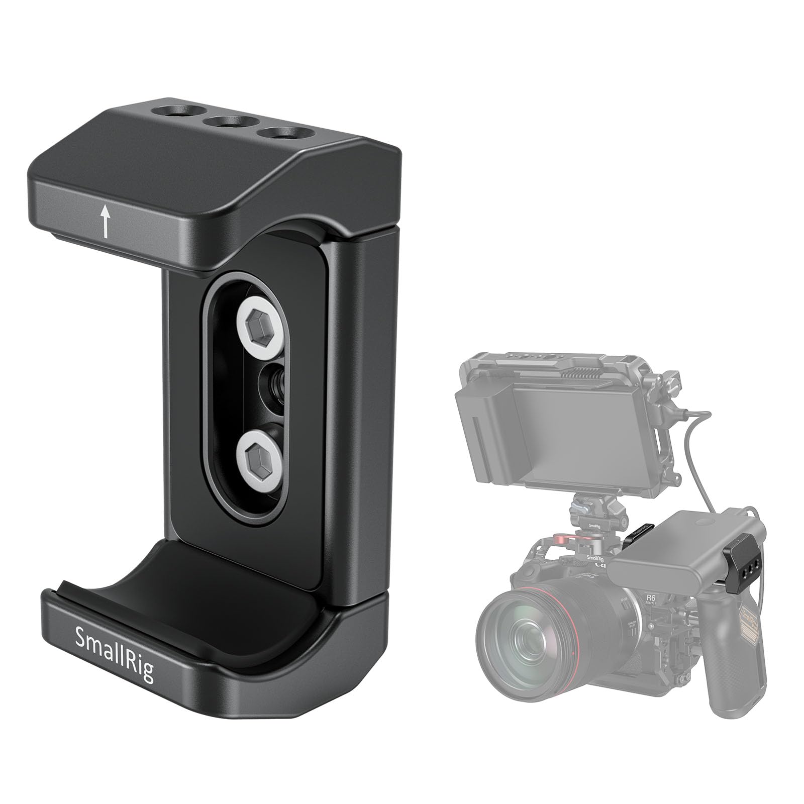 SmallRig Aluminum Power Bank Holder, Powerbank Mount Clamp Compatible with Width Range: 53 mm-84 mm (2.1-3.3 inches) and Thickne