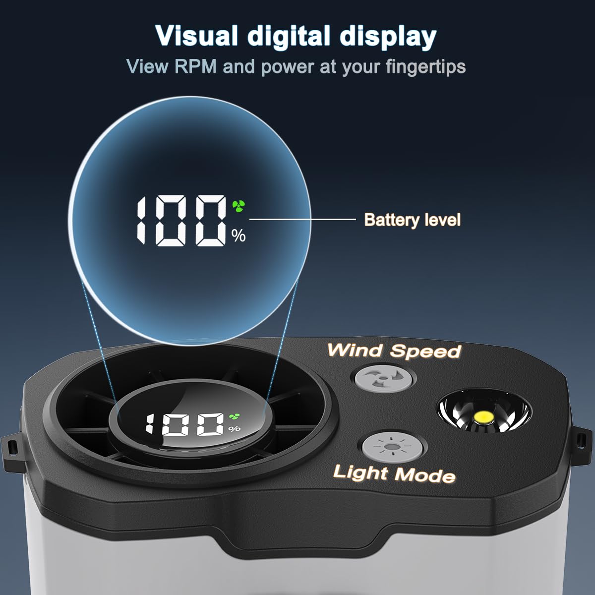 Wafting Portable Waist Fan - High-Speed Belt Fan, 10-Speed Adjustable, 10000Mah Rechargeable, Led Display Shirt Air Conditioner