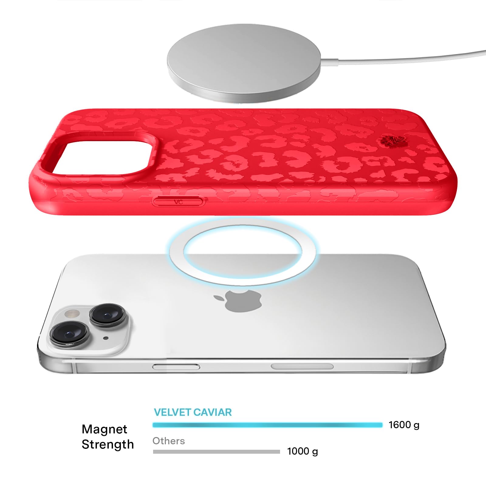 Velvet Caviar Compatible With Magsafe Iphone 15 Plus Case   Red Leopard Cheetah Print
