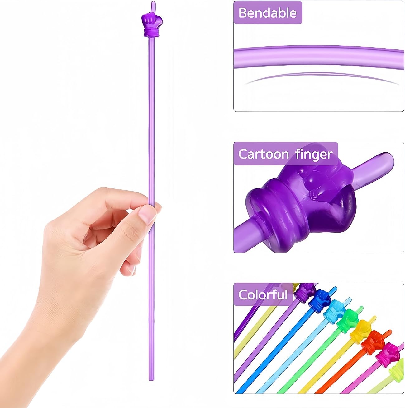 10Pcs Children Finger Reading Stick Point Reading Pen Kindergarten Student Teacher Teaching Reading Picture Book Finger Shape Mi