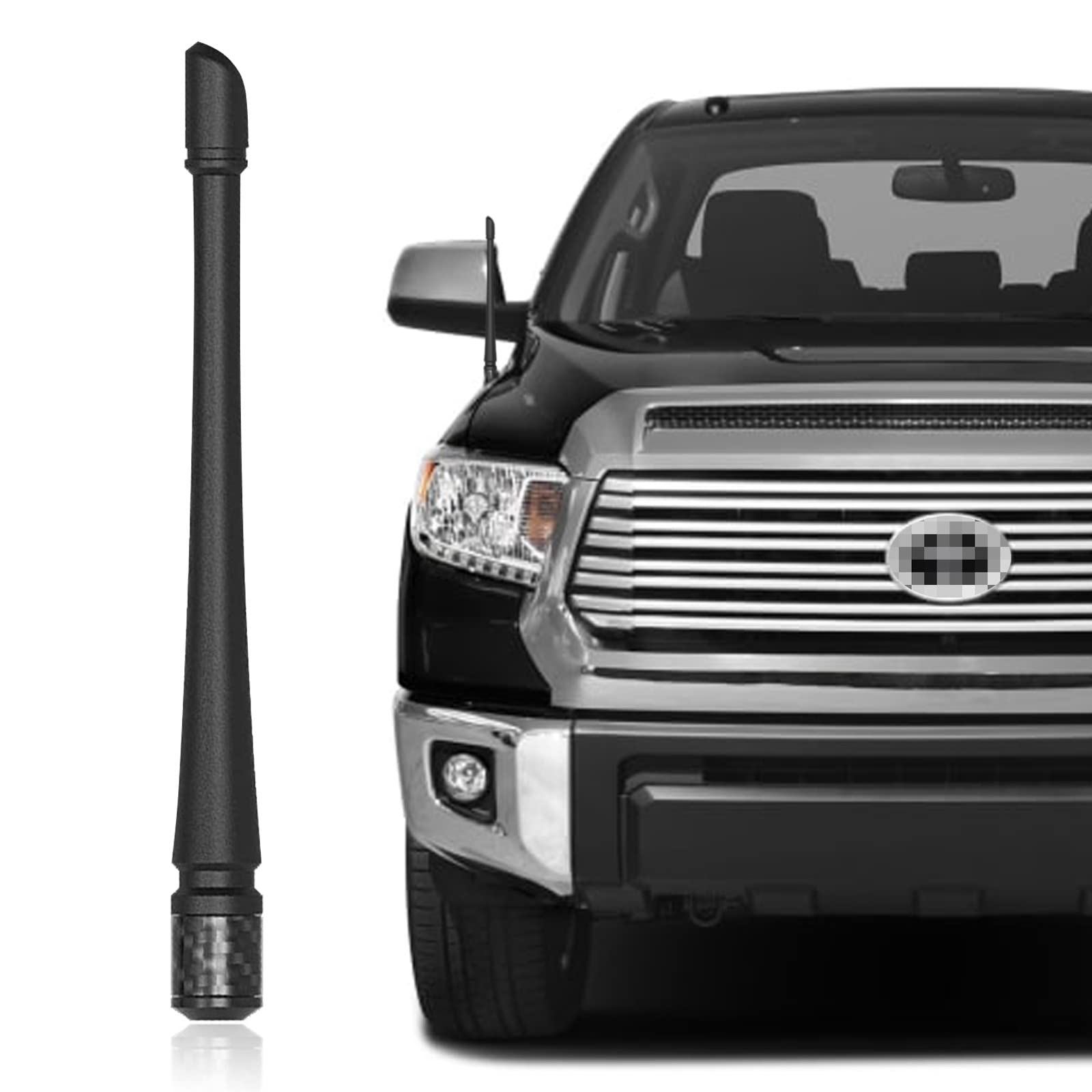 POSAID Short Antenna for Toyota Tundra 2000-2023 Fexible Rubber Pickup Truck 7inch Antenna Replacement with Optimized FM/AM Rece