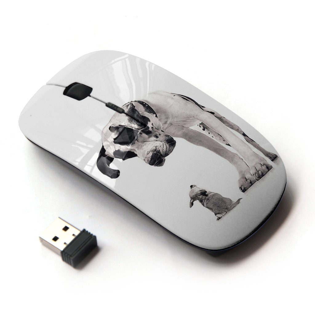Koolmouse [ Optical 2.4G Wireless Mouse [ Great Dane Chihuahua Black Spots Dogs ]