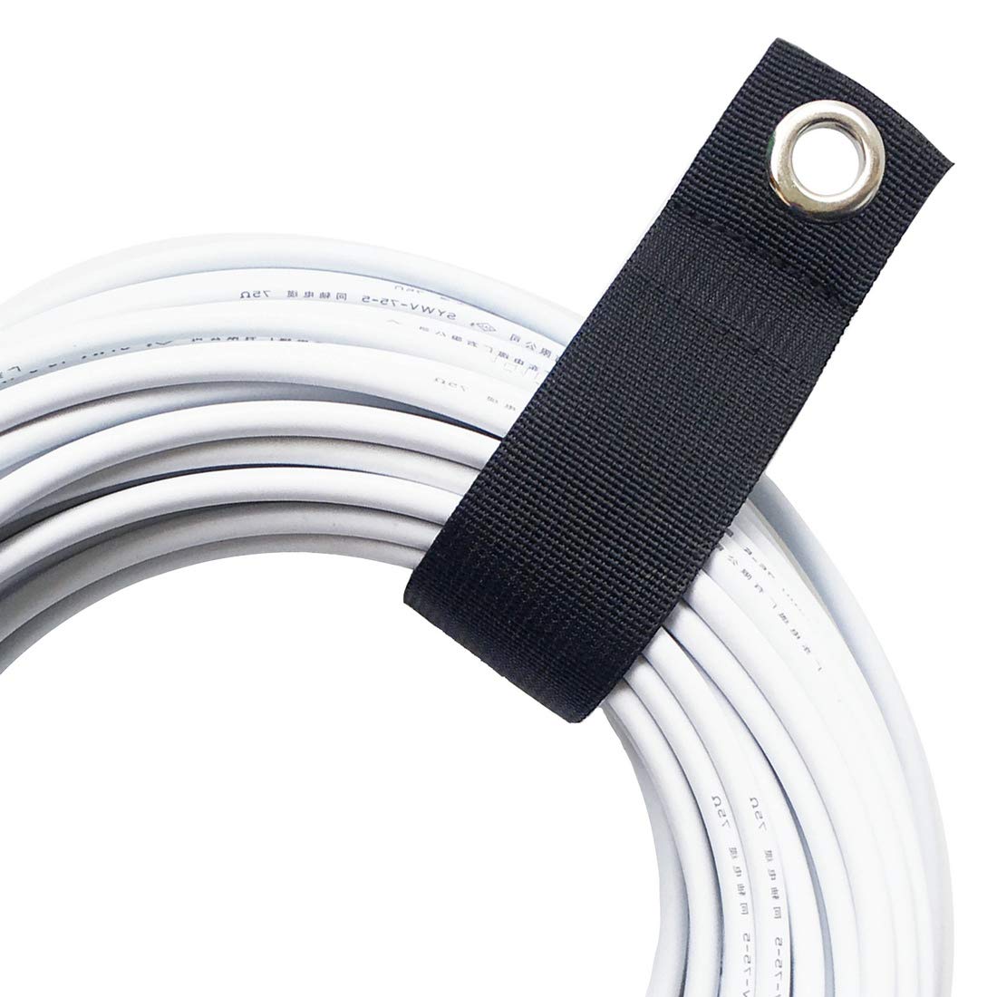YiwerDer Heavy Duty Storage Straps 6 Pack (3M/3L) Hook and Loop Adjustable Polypropylene Black Assorted Sizes