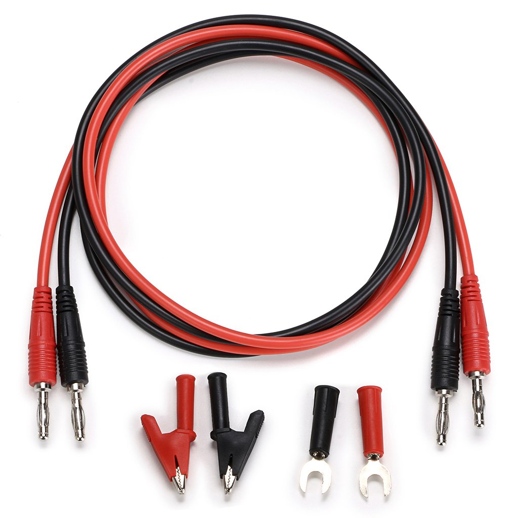 Sumnacon 4 In 1 Banana Plug Alligator Clip Pure Copper Fork Test Lead, 3.3 Ft Multimeter Flexible Test Lead Wire Cable With Prot