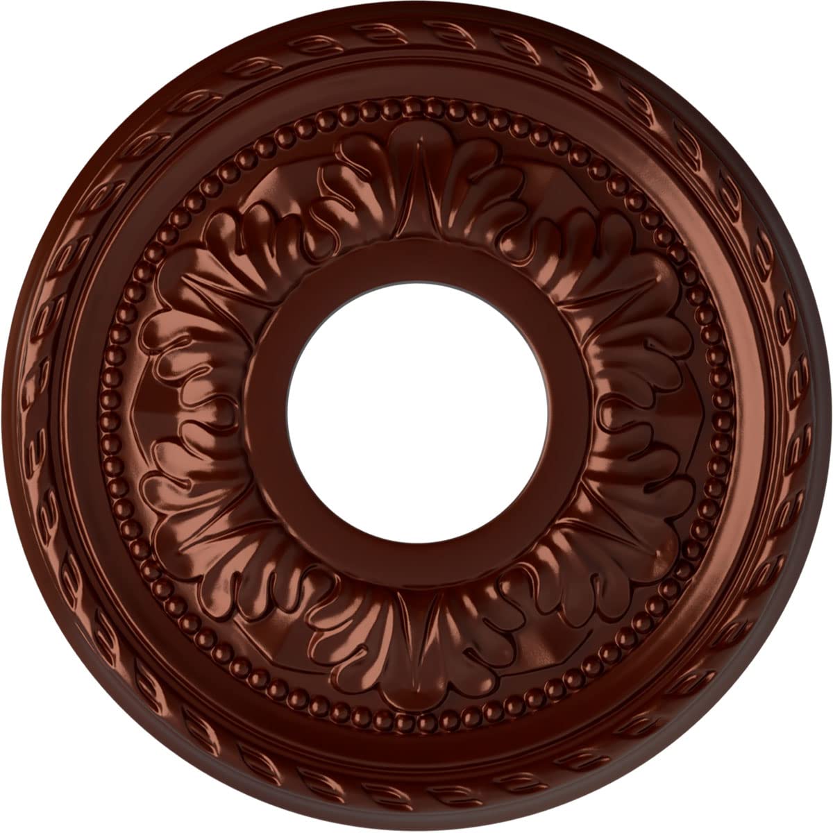 Ekena Millwork CM11PMACS Palmetto Hand-Painted Ceiling Medallion, Antique Copper