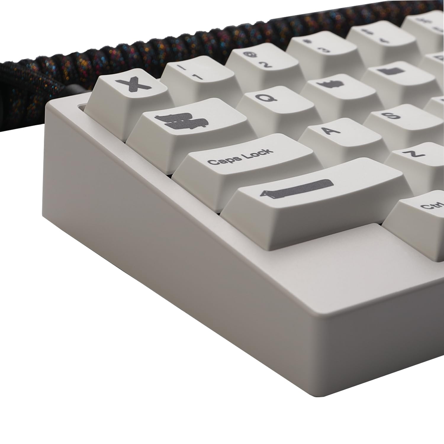 Auguri Redacted Keycaps Pbt Black On White Keycaps For Keyboard 60% 65% 75% Cherry Profile Dye Sub Custom Gaming Keyboard Bow Ke