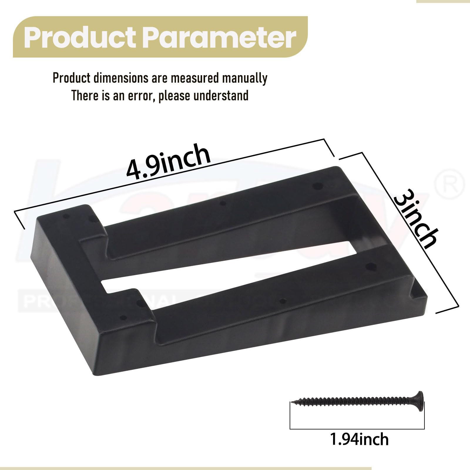 Karbay R Ing Doorbell Siding Mount/Vinyl Siding Angle Adjustment Mount For Ring Video Doorbell, Ring 2, Ring 3, Ring 3 Plus Vide