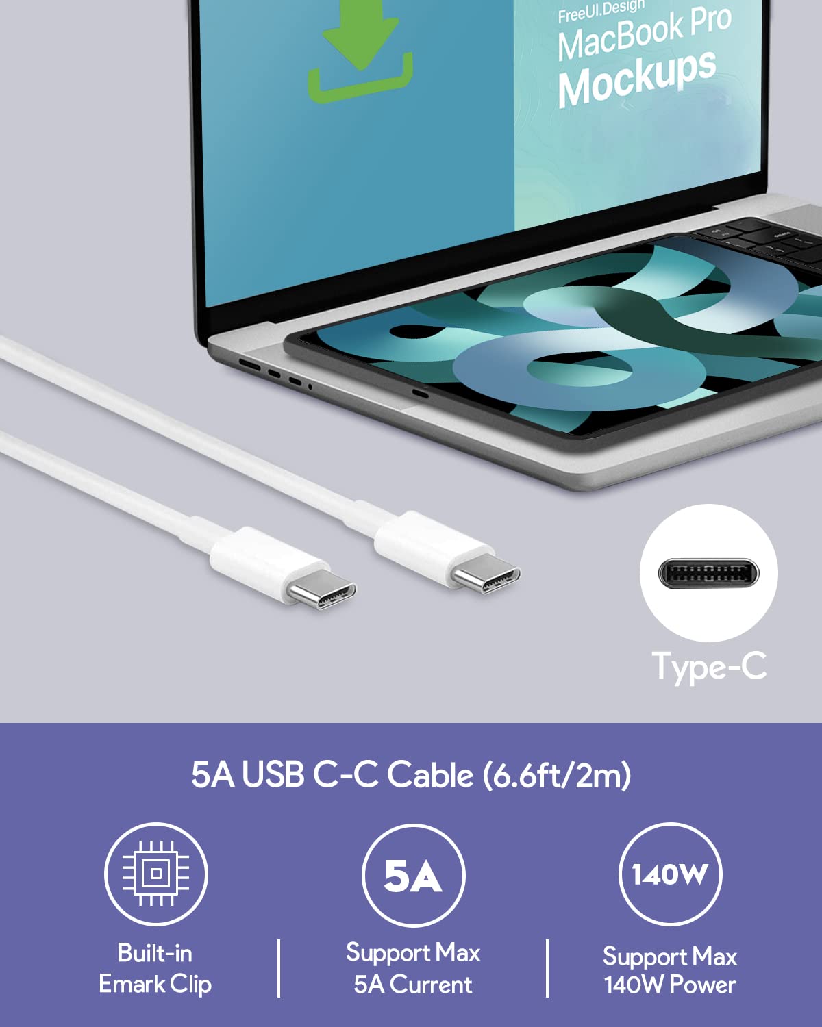 Bbabybling 140W Usb C Power Adapter   Macbook Pro Charger Compatible With 13/14/15/16 Inch After 2016, For Mac Book Air After 20