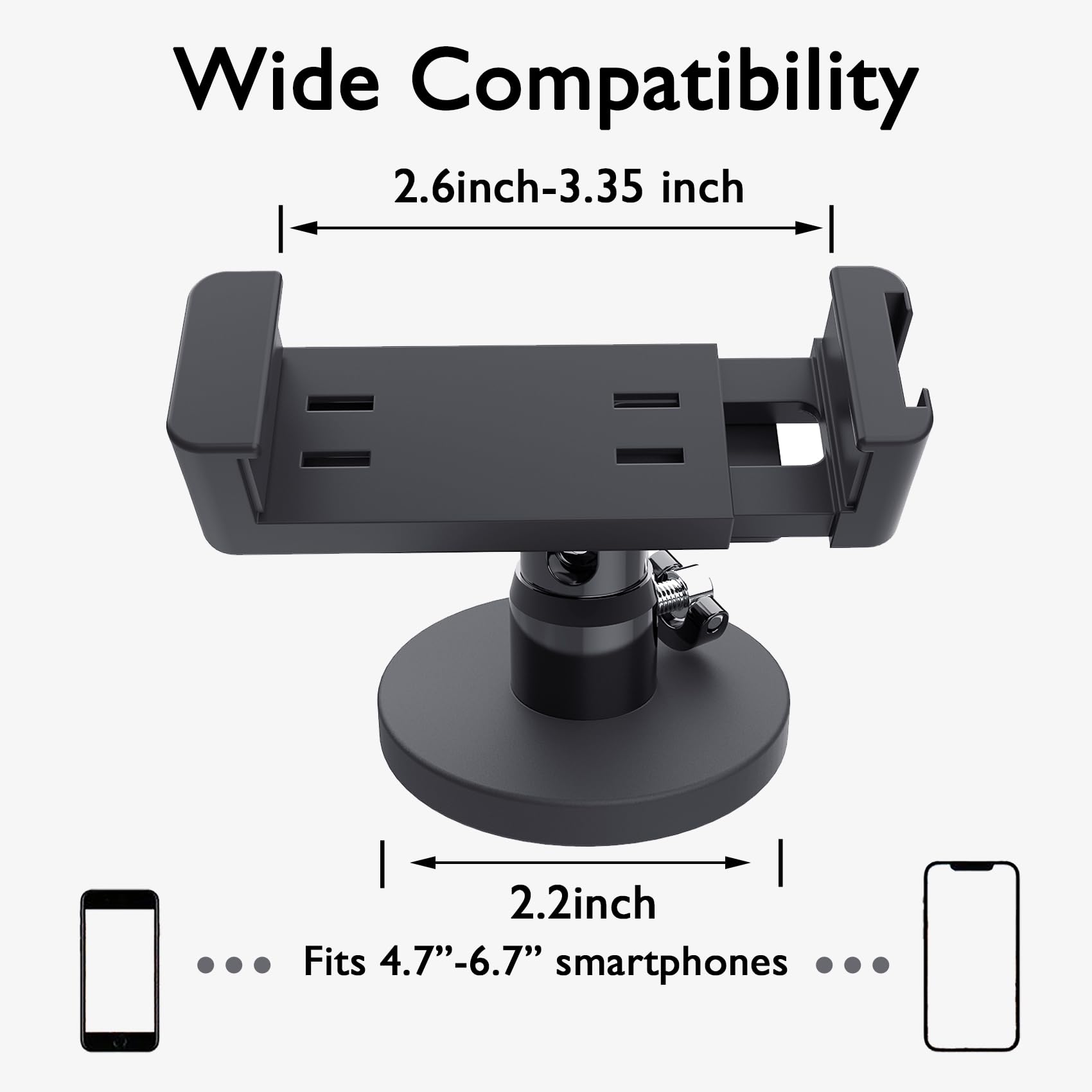 Edsrdux Gym Magnetic Phone Holder Mount, 360 Rotatable Magnetic Phone Holder For Gym, N52 Magnet Phone Holder For 4.7-6.5'' Smar