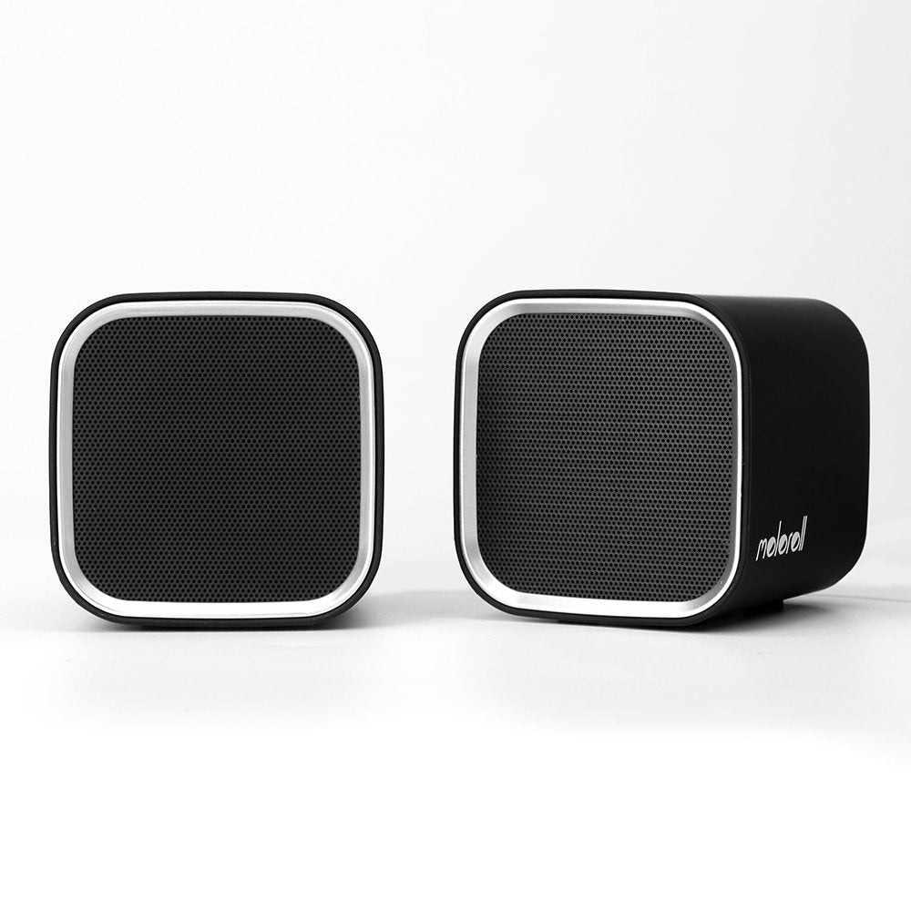 Moloroll Computer Speakers For Desktop Pc, Laptop, Mac, Usb Powered, Small Wired 2.0 Channels Dual Stereo Clear With Bass Less D