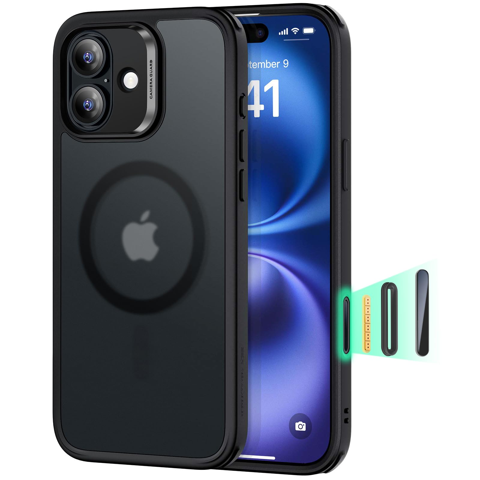 ESR for Phone 16 Plus Case, Compatible with MagSafe, Shockof Military-Grade tection, Magnetic Phone Case for Phone 16 Plus, Clas