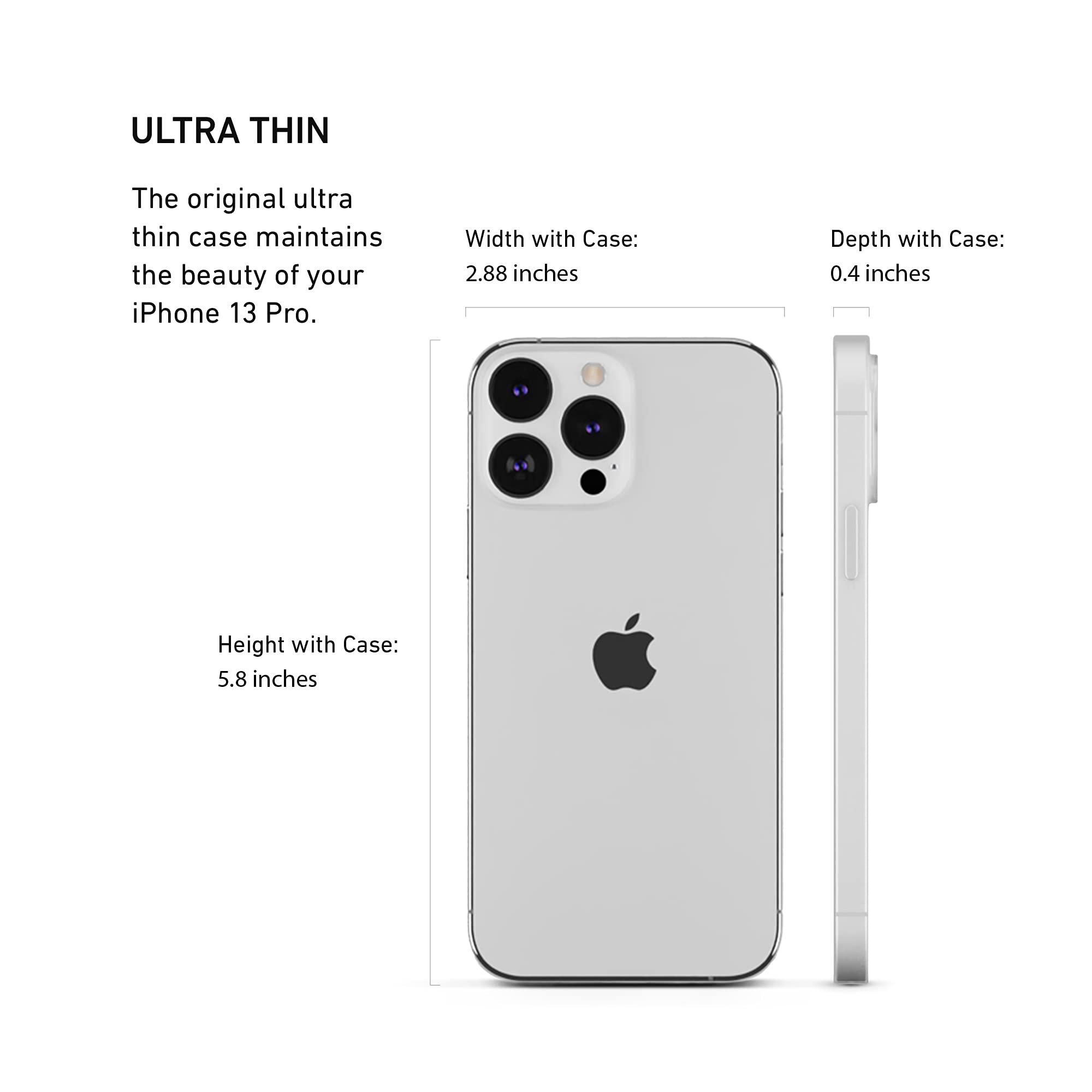 Peel Ultra Thin Iphone 13 Pro Case, Clear   Minimalist Design | Branding Free | Protects And Showcases Your Apple Iphone 13 Pro