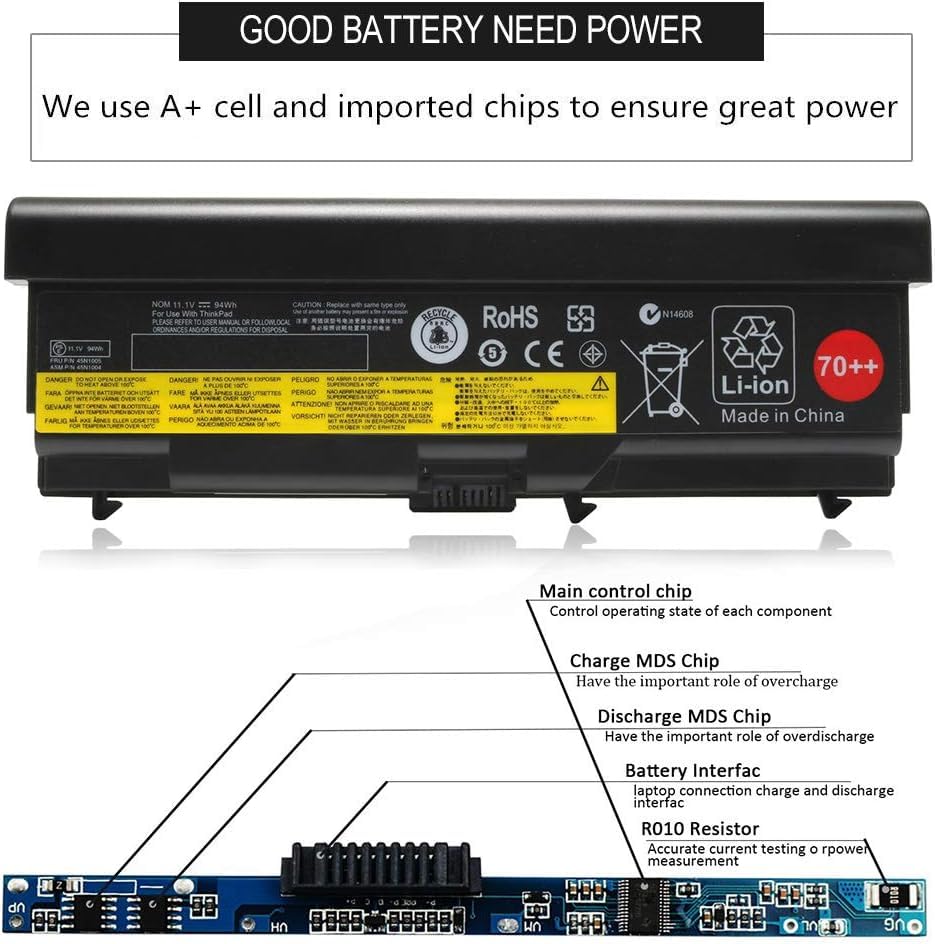 Lqm 11.1V 94Wh/8.4Ah New Laptop Battery For Lenovo Thinkpad 70++ T430 W530 T530 L430 L530 45N1011 45N1010 0A36303