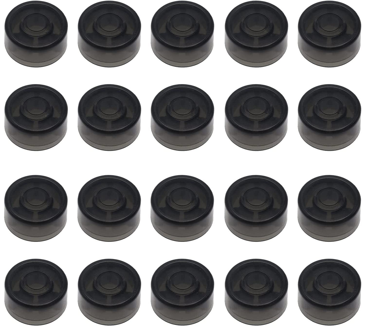 Jiayouy Guitar Effect Pedal Footswitch Toppers Foot Nail Cap Protection Cap For Guitar Effect Pedal Protection Cap 20Pcs/Set (Bl