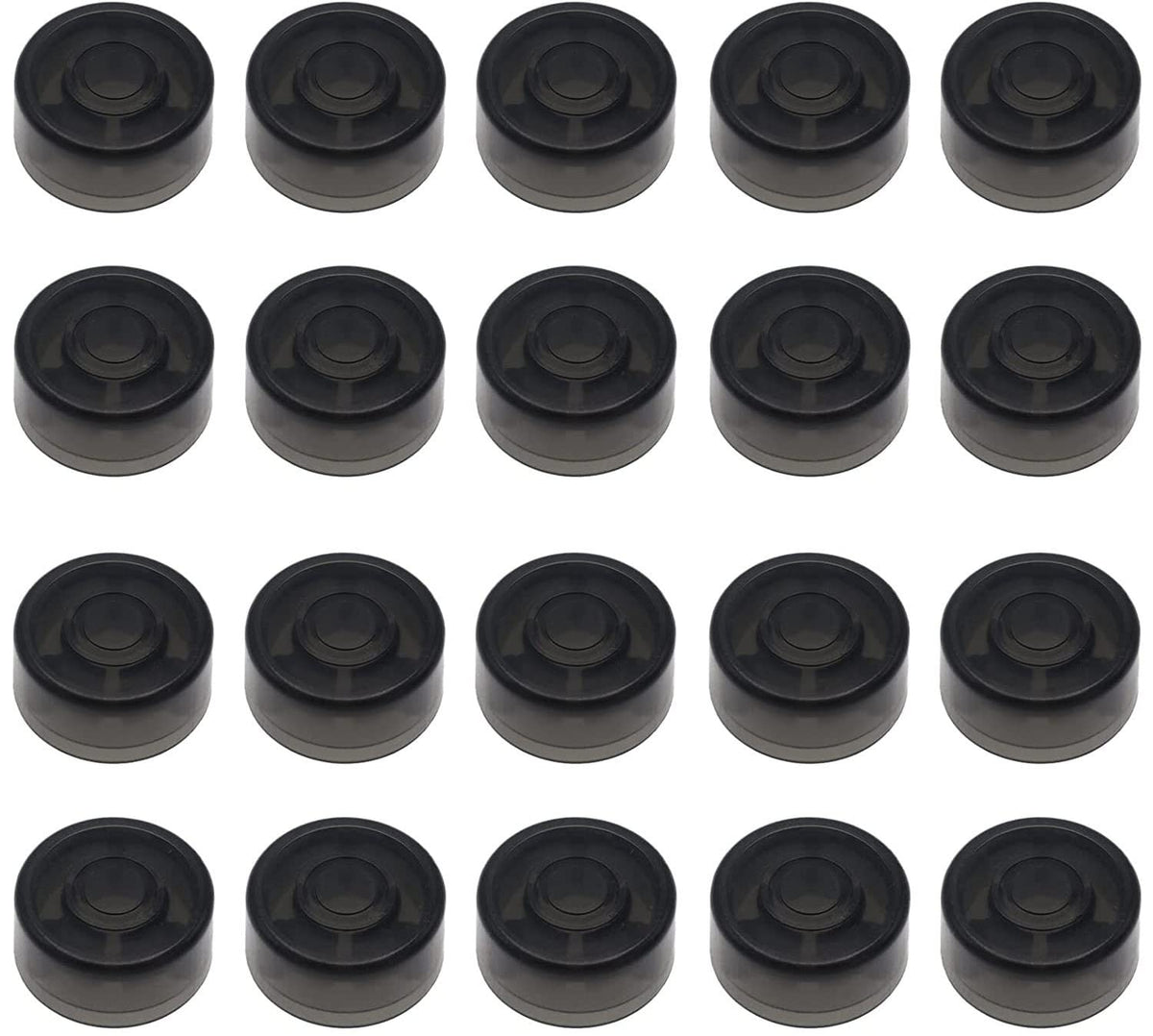 Jiayouy Guitar Effect Pedal Footswitch Toppers Foot Nail Cap Protection Cap For Guitar Effect Pedal Protection Cap 20Pcs/Set (Bl