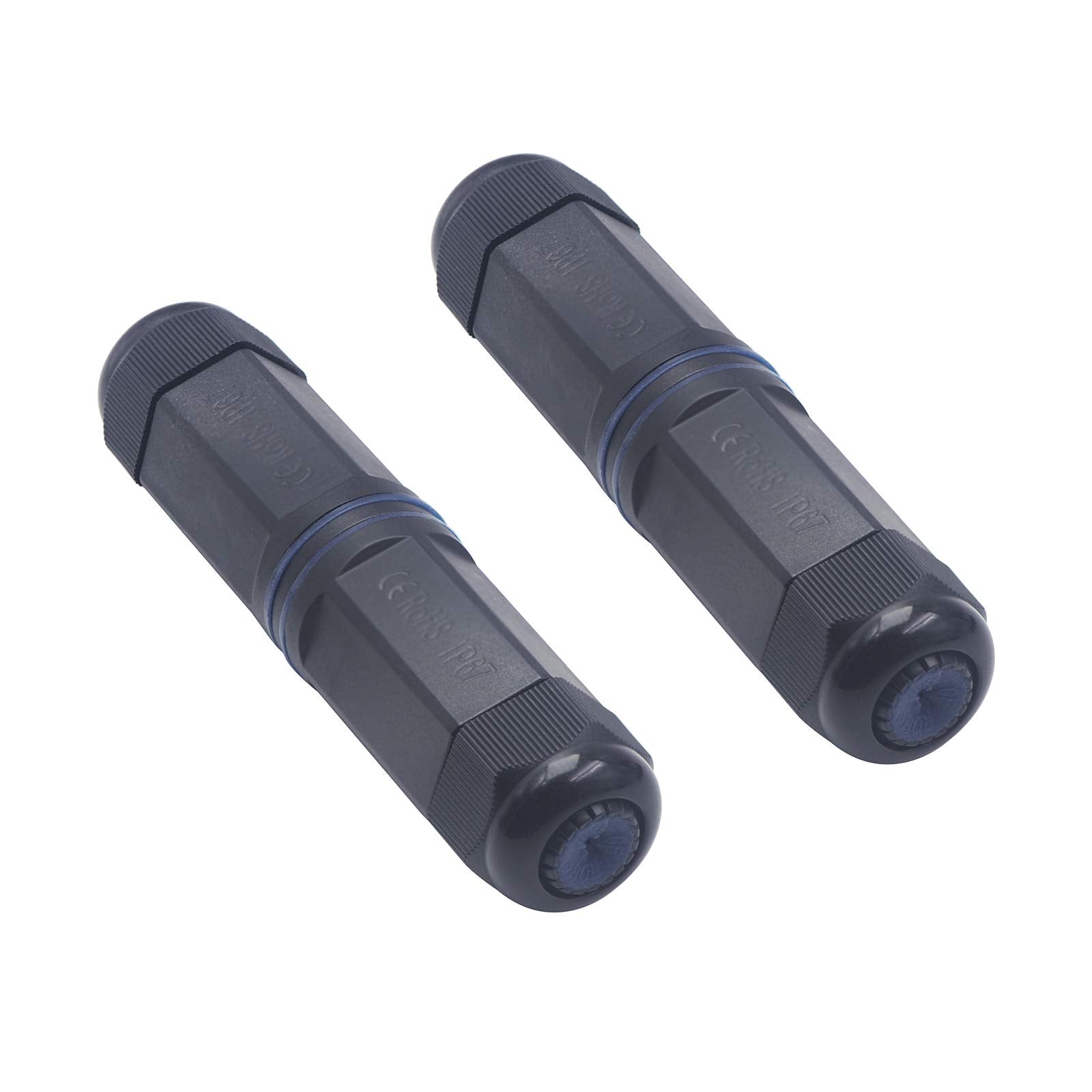 Leenue Waterproof Rj45 Coupler Cat6, Ip67 Waterproof Ethernet Coupler Female To Female, Shielded Outdoor Ethernet Coupler For Cat6/Cat5E/Cat5 Network Cables Poe, 2 Pack