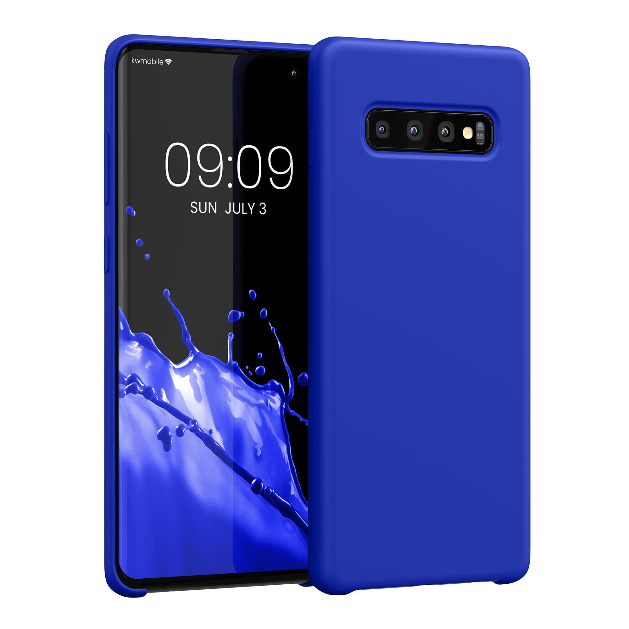 kwmobile Case Compatible with Samsung Galaxy S10 Plus / S10+ Case - TPU Silicone Phone Cover with Soft Finish - Baltic Blue