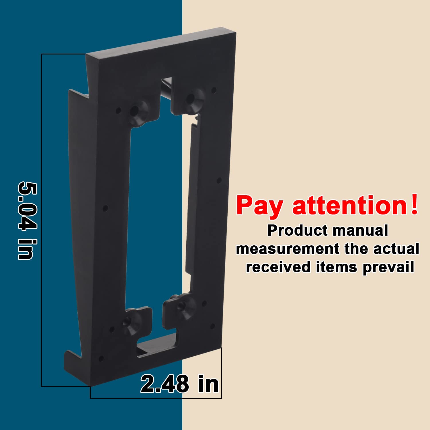 Doorbell Siding Mount Vinyl/Vinyl Siding Mount For Ring Doorbell, Ring 2, Ring 3, Ring 3 Plus Video Doorbell   4'' Standard Viny
