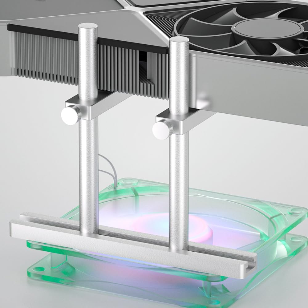 Graphics Card GPU Support Bracket: Adjustable Aluminum GPU Sag Bracket Video Card GPU Stand Holder Graphics Card Support with Du