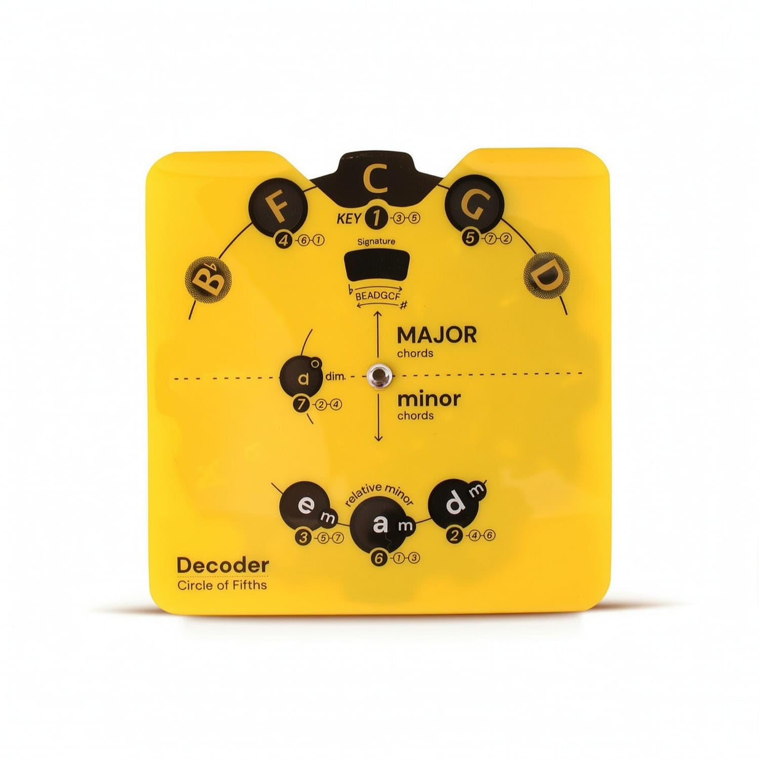 Merishopp Intuitive Music Theory Chord Decoder Clear Decoder Board Lightweight Circle Of Fifths Wheel Sturdy For Beginners, Stud