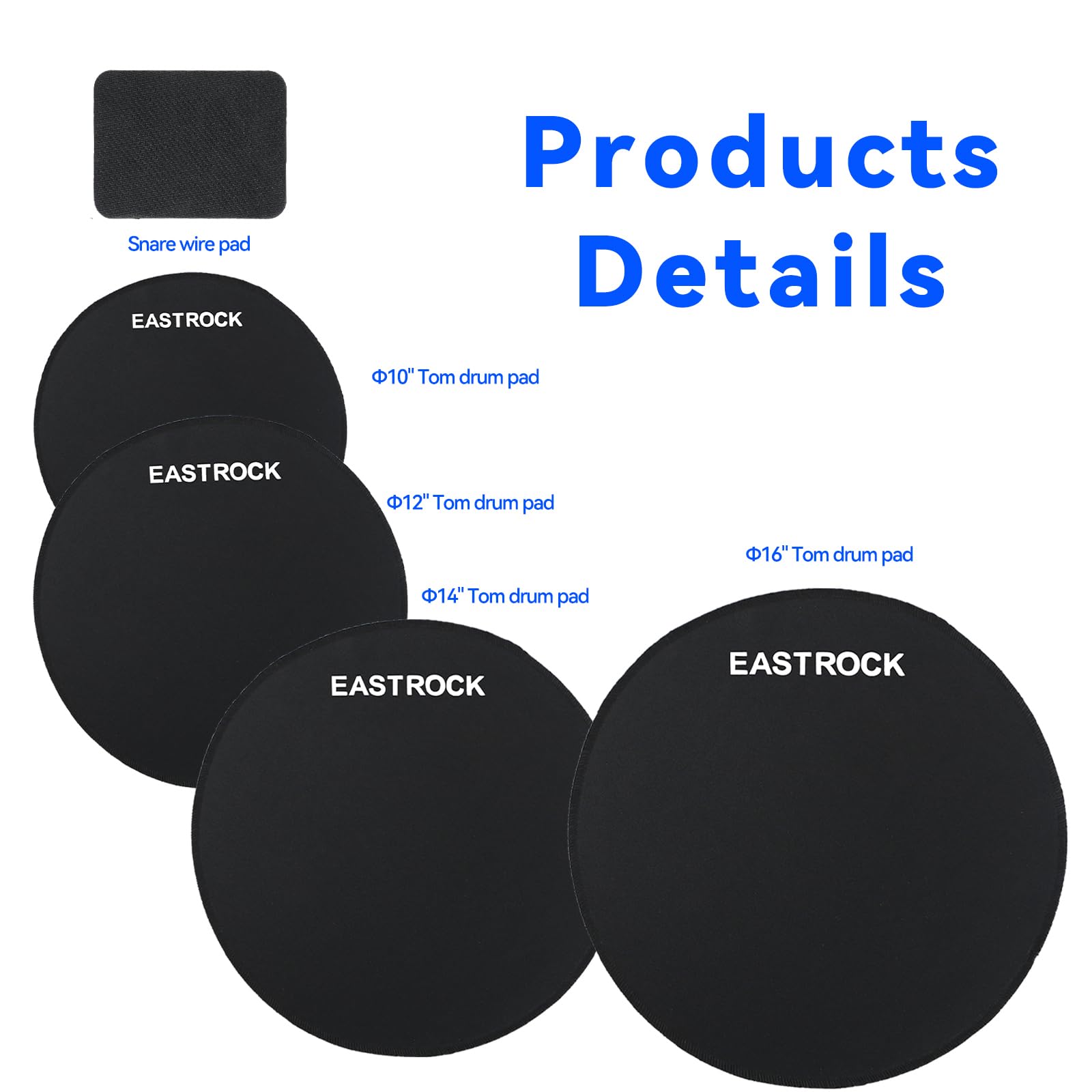 Eastrock Cymbals Mute Pack 4 Pieces Foam Cymbal Silencer Pads, Fit 14,16,18,20'' Cymbal (Cymbals Mute Pad 4 Pack)
