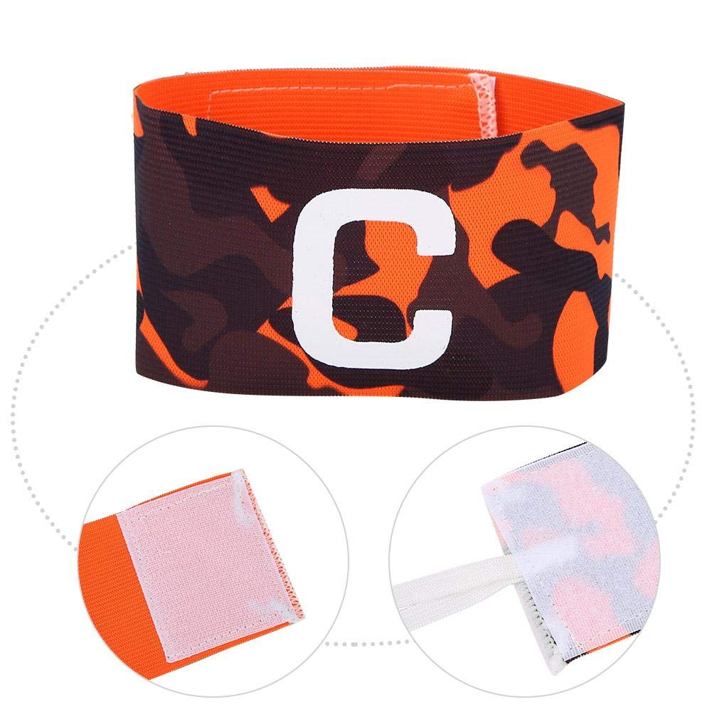 Player Bands, Durability Nylon Soccer Armband Adjustable Captain Bands For Outdoor Team Sports Groups(Orange)