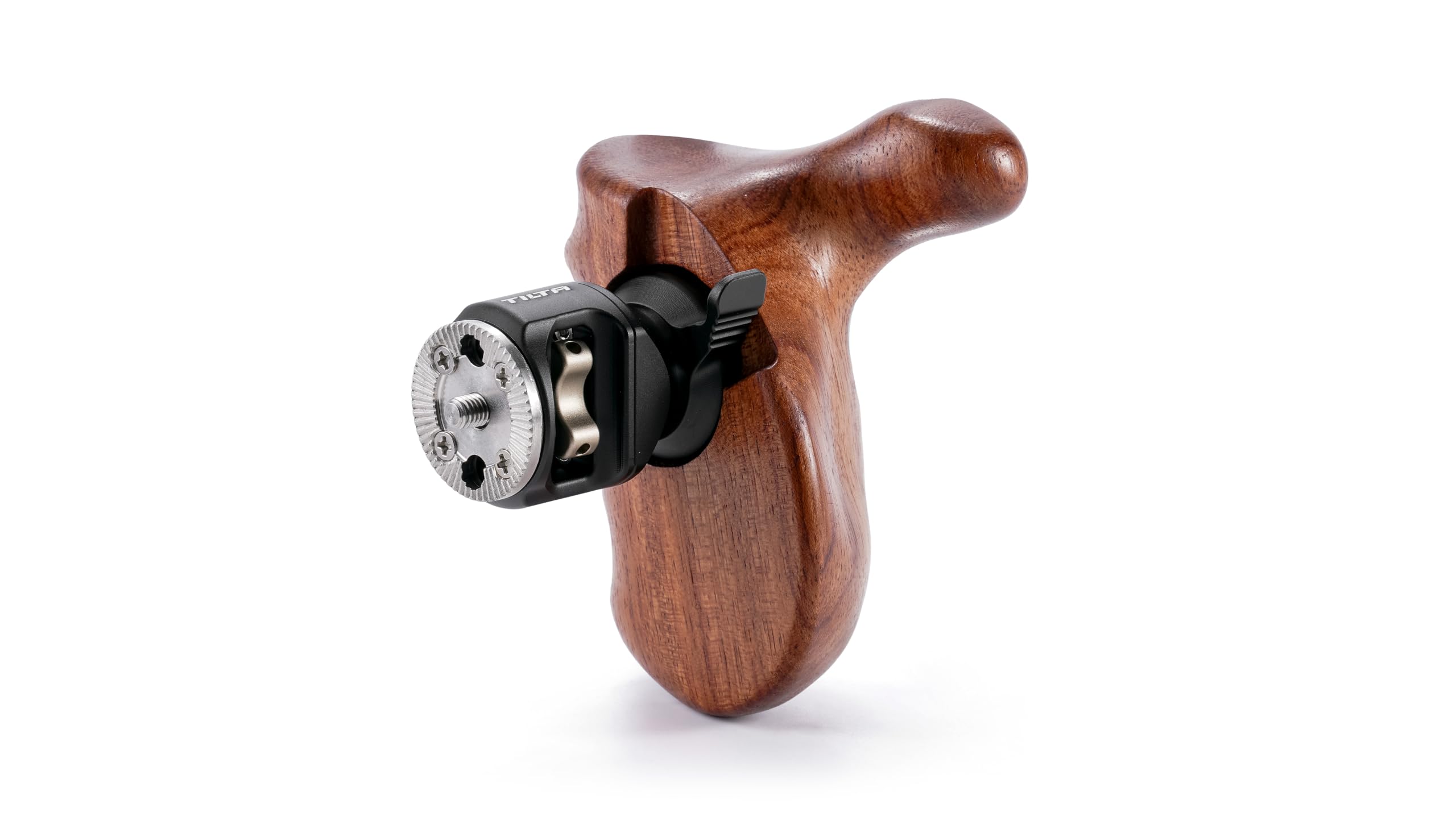 Tilta Advanced Right Side Wooden Handle (ARRI Rosette - Type X) | Black Walnut Wood & Aluminum Alloy Build | Quick Release Butto