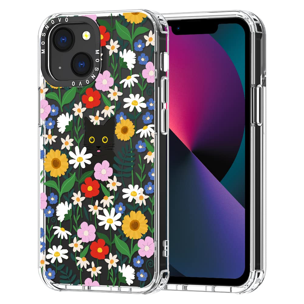 MOSNOVO Case for iPhone 13, [Buffertech 6.6ft Military-Grade Drop Protection] [Anti Peel Off Tech] Clear TPU Bumper Phone Case C