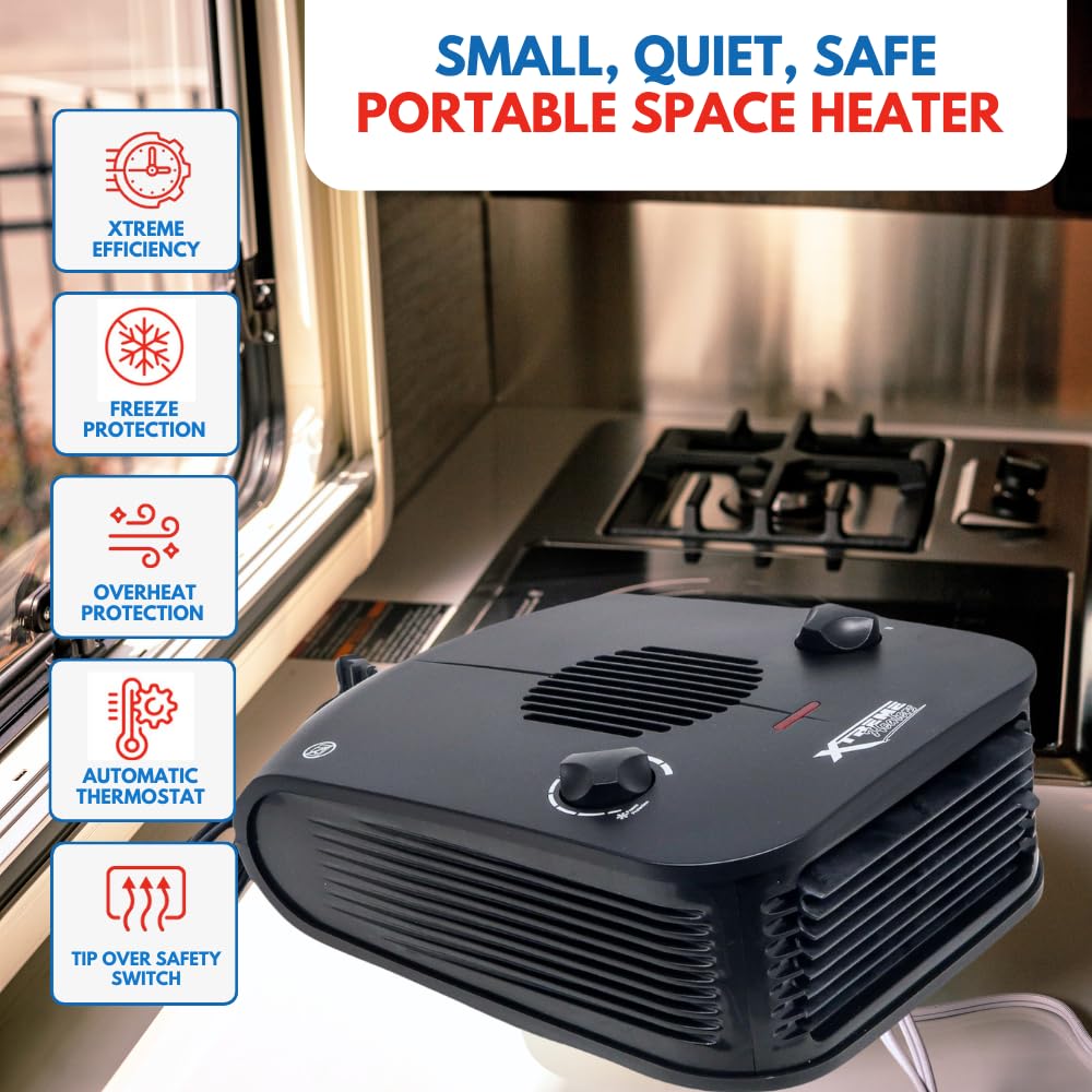 Xtreme Heaters Boat, Cabin & Rv Heater | Overheat Protection, Tip Over Protection, Portable Heater | Boat Heater, Rv Bay Heater