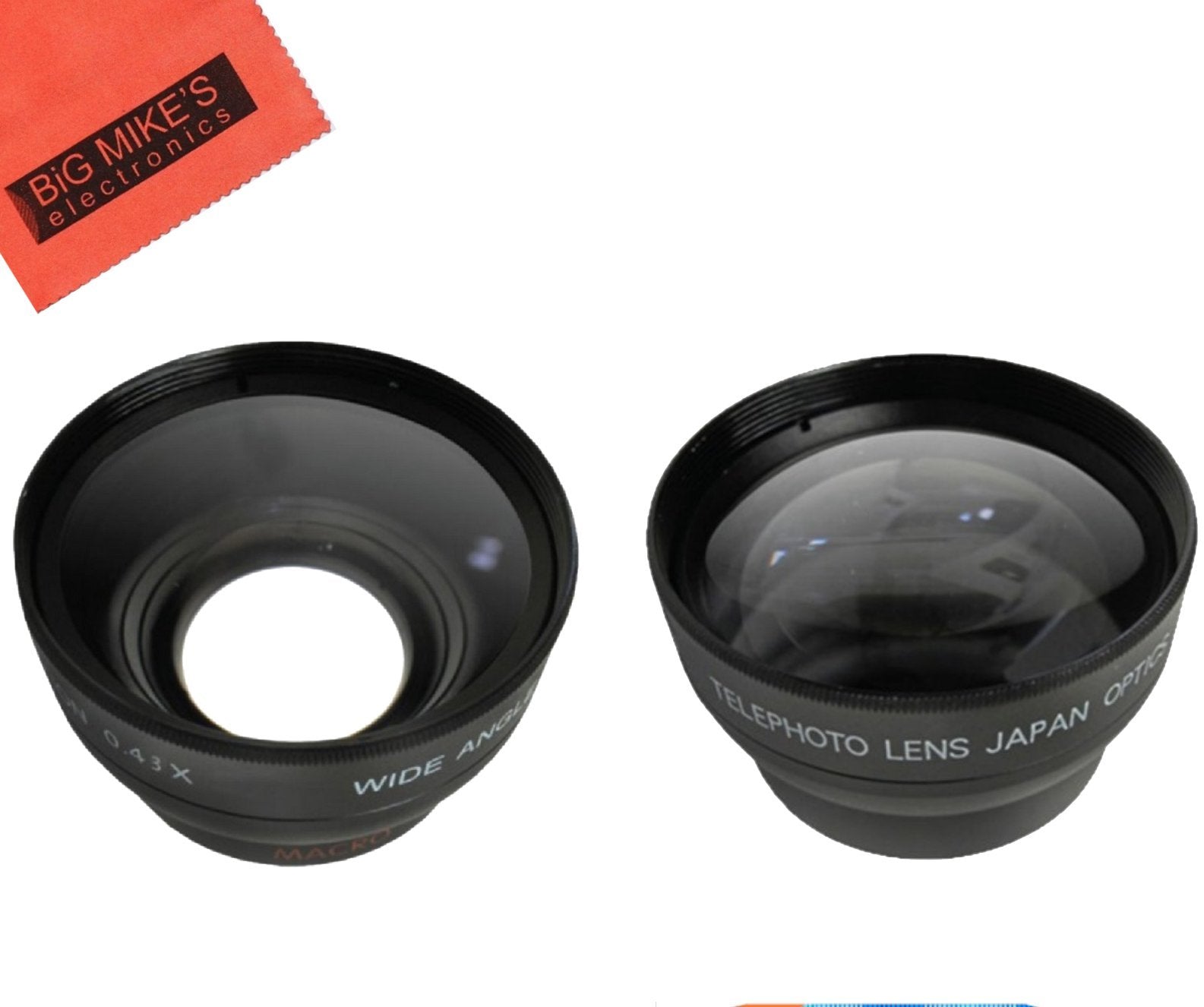 43Mm 2.2X Telephoto Lens + 43Mm 0.43X Wide Angle Lens With Macro For Canon Vixia Hf R80, Hf R82, Hf R800, Hf R70, Hf R72, Hf R70