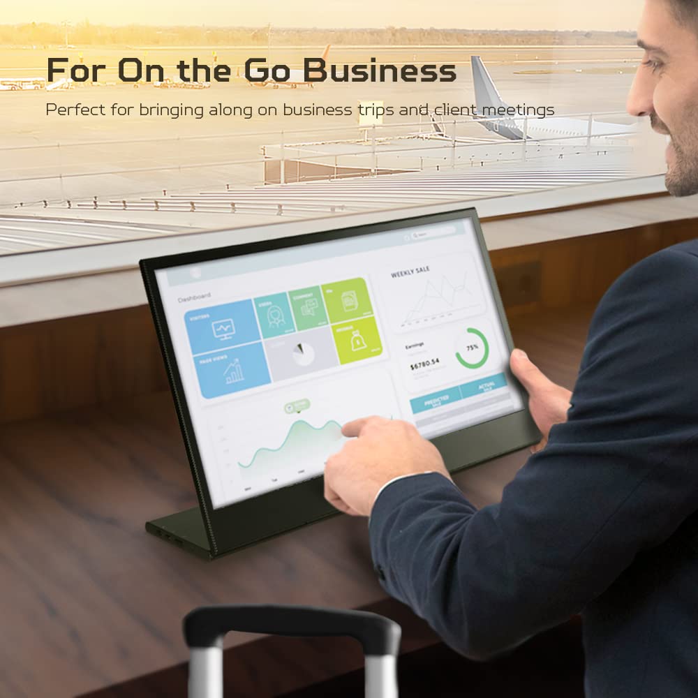 Aopen By Acer Portable Monitor 16Pm6Q Bmiux 15.6 Inch Full Hd (1920 X 1080) Portable Ips Monitor (2 X Usb Type C & 1 X Mini Hdmi Port)