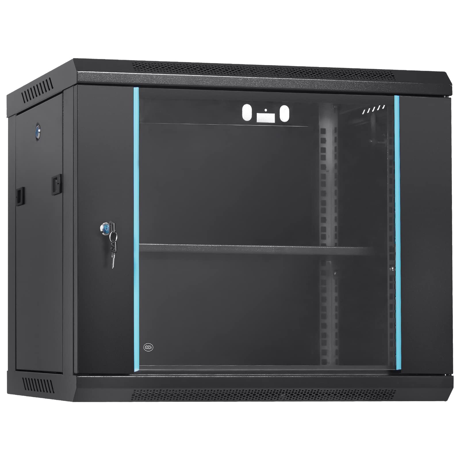Vevor 9U Wall Mount Network Server Cabinet, 15.5'' Deep, Server Rack Cabinet Enclosure, 200 Lbs Max. Ground Mounted Load Capacit